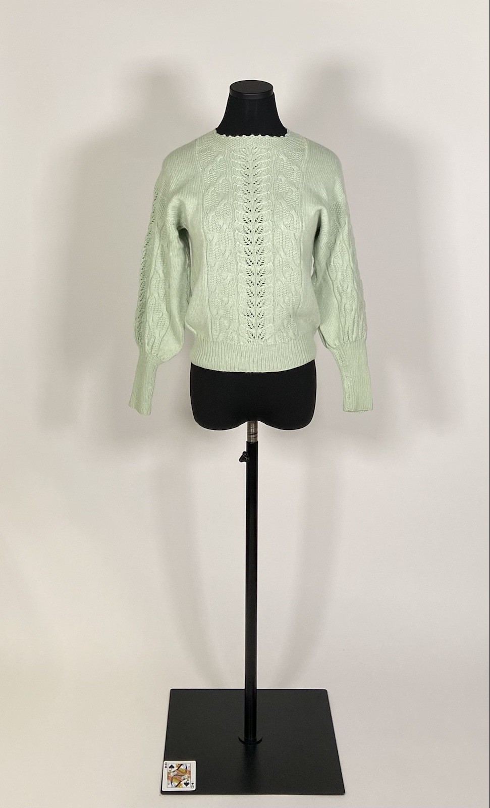 1980s Cashmere batwing style sweater, pale green, Hillary Rohde size S Must see!