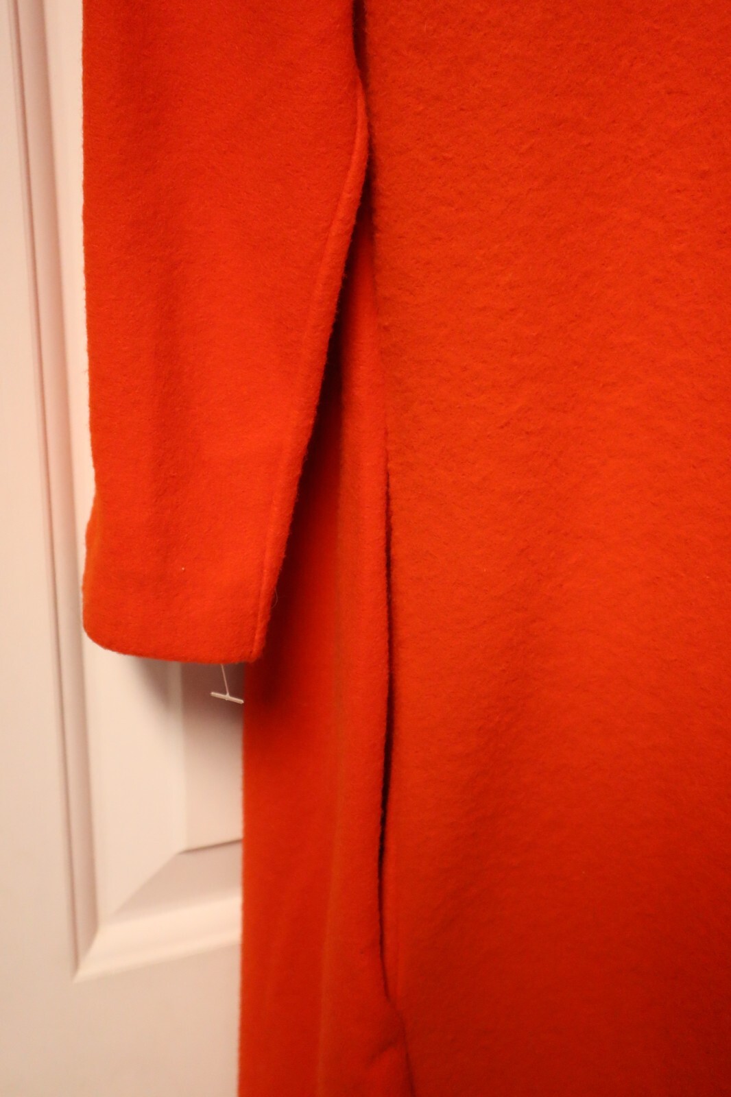 Vintage 60s thin fleece long maxi house dress (USA) check measurements (flaw!!!)