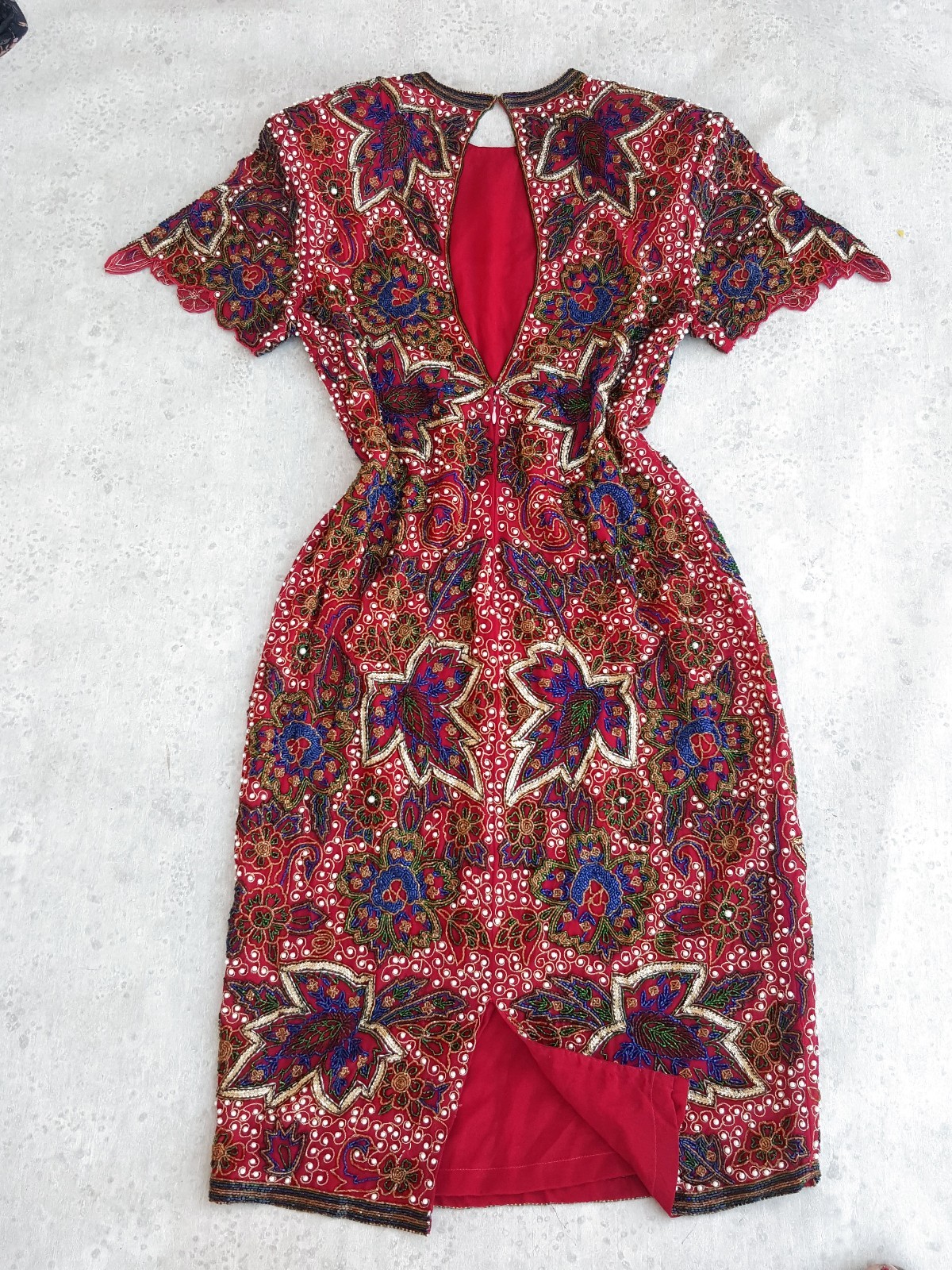 Naeem Khan Dress Hand beaded silk dress size M