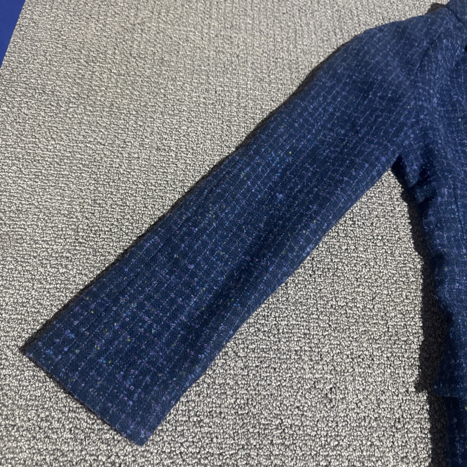 vogue paris original Women’s Dress Jacket Blue Handmade Vintage