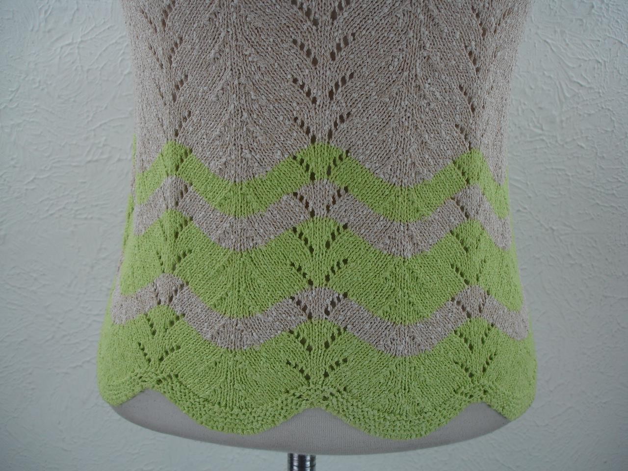 Women’s XS Vtg 1960’s Mister Cig 2-Pc Outfit Sweater Skirt Knit Beige Lime Green