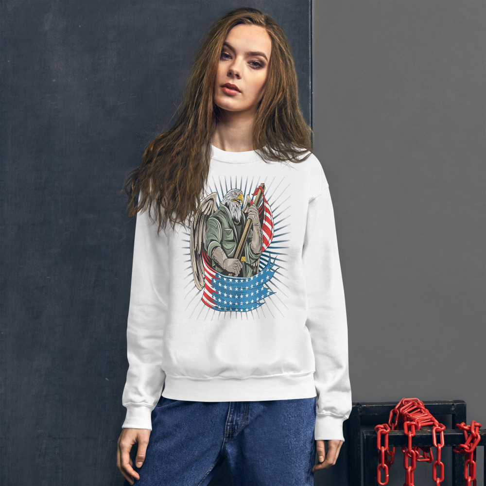American Eagle 🦅 Shirt, New USA American Flag Bearing Eagle Sweatshirt