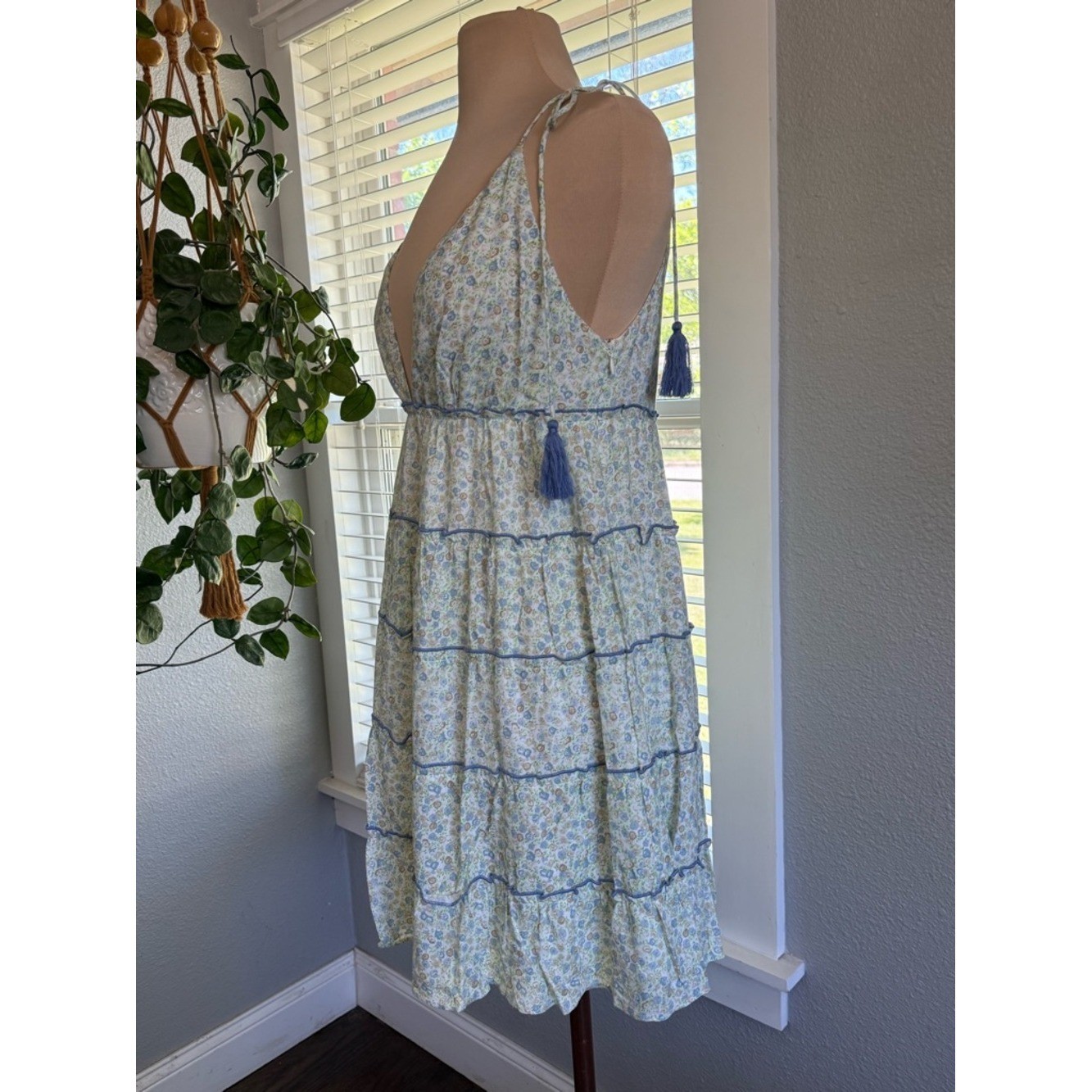 NWT Storia Babydoll Floral Mini Dress Cottagecore Coquette Size Small