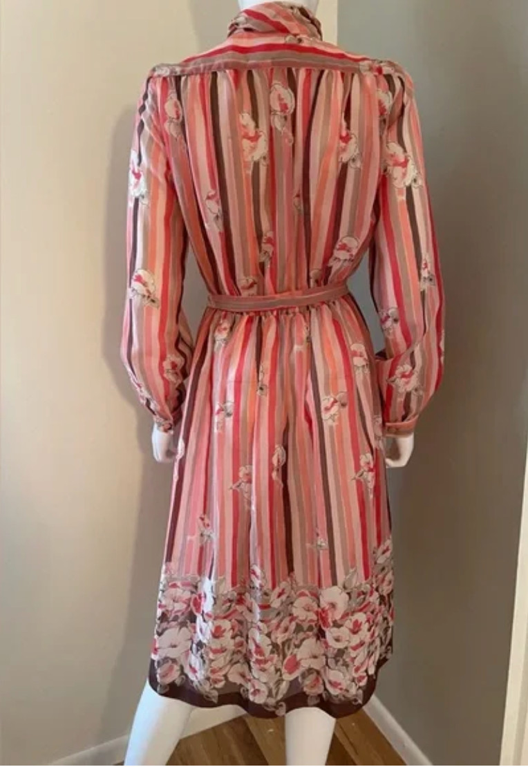 Lola New Zealand Vintage Sheer Shirt Dress