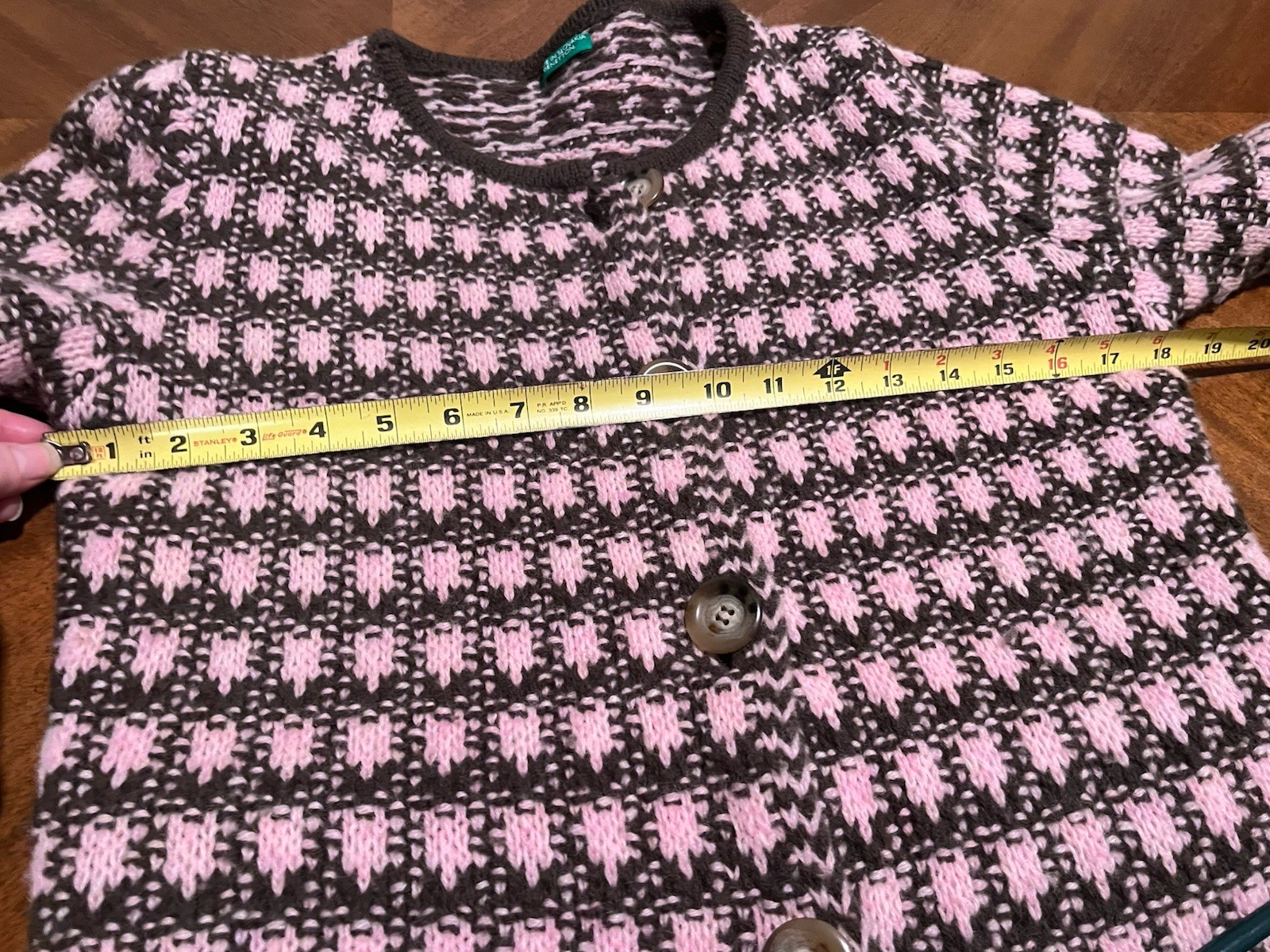 UNITED COLORS OF BENETTON VTG Y2K Size M 6-8 Pink Brown MIDI Coat Dark Academia