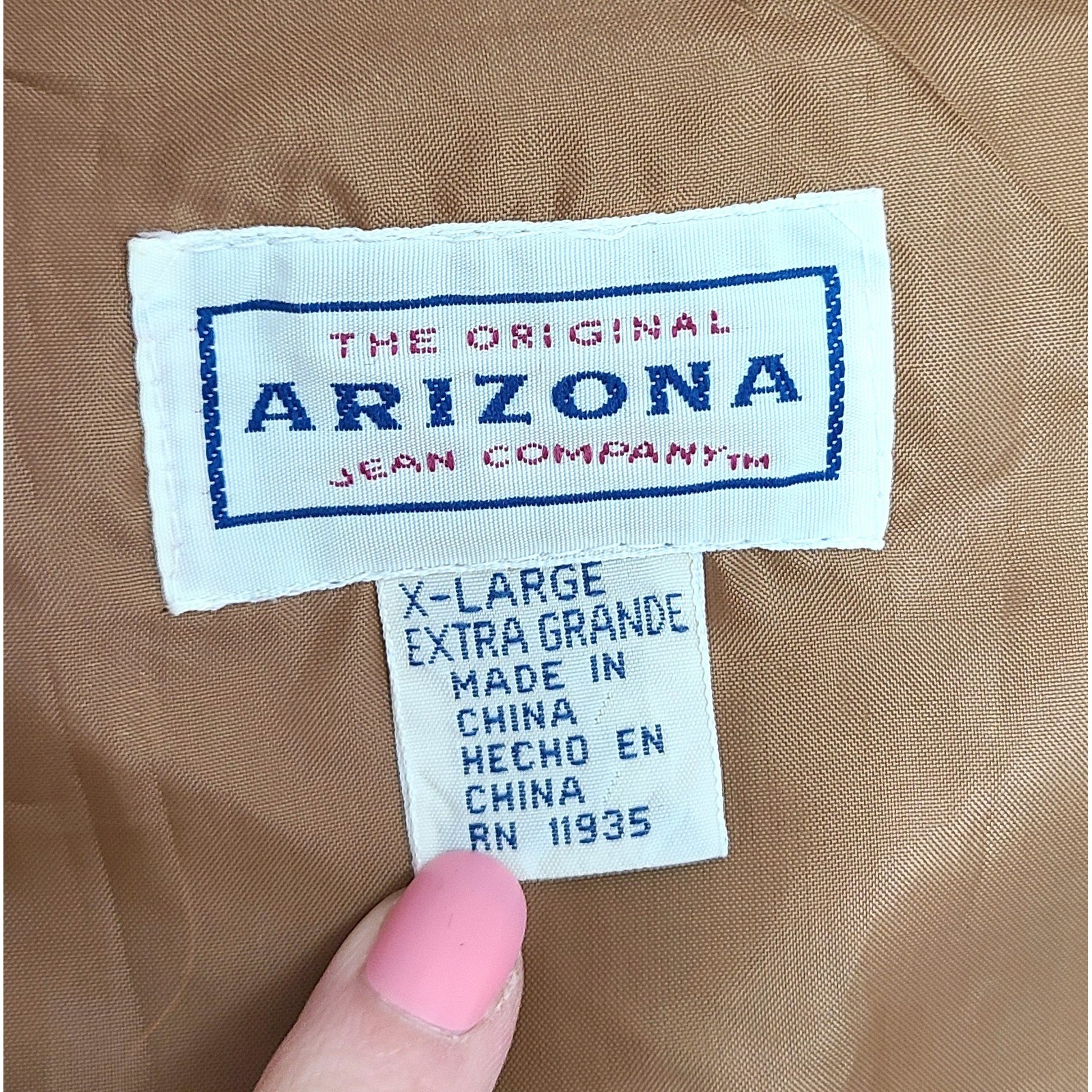 Arizona 100% Genuine Leather XL Brown Western Button Vest Cowgirl Festival Boho
