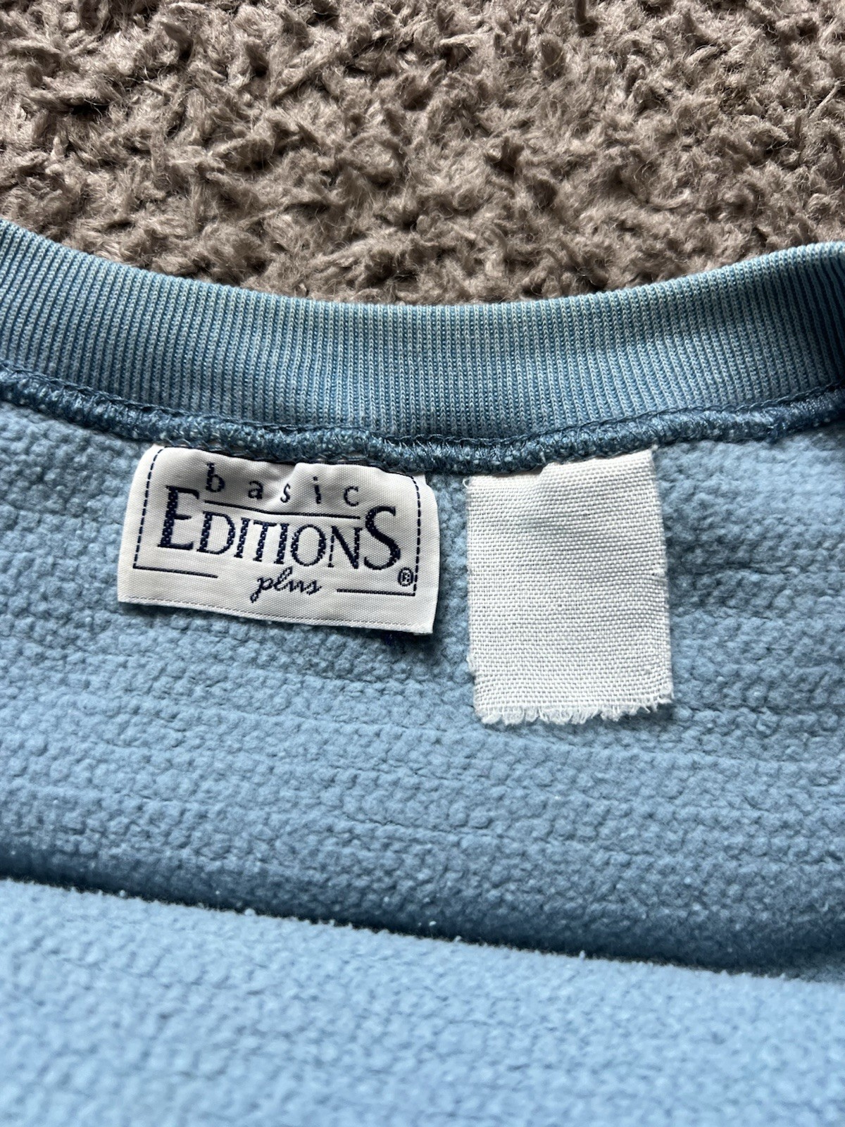 Vintage 90s Graphic Sweater 2XL Blue Floral Garden Grandma Cottage Core Plus