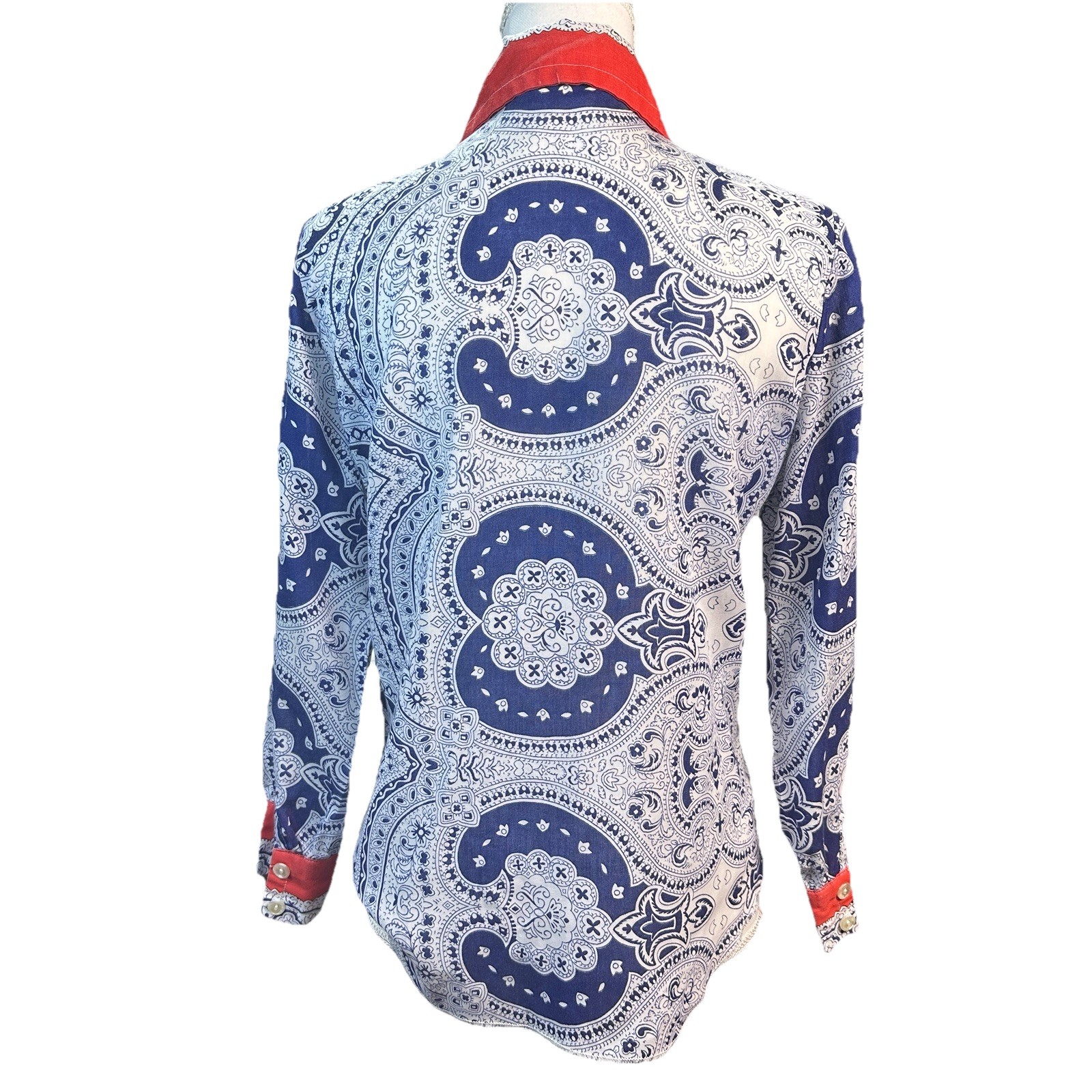 Donnkenny Women’s Blouse Size 8/10 Vintage Button Shirt Top Point Collar