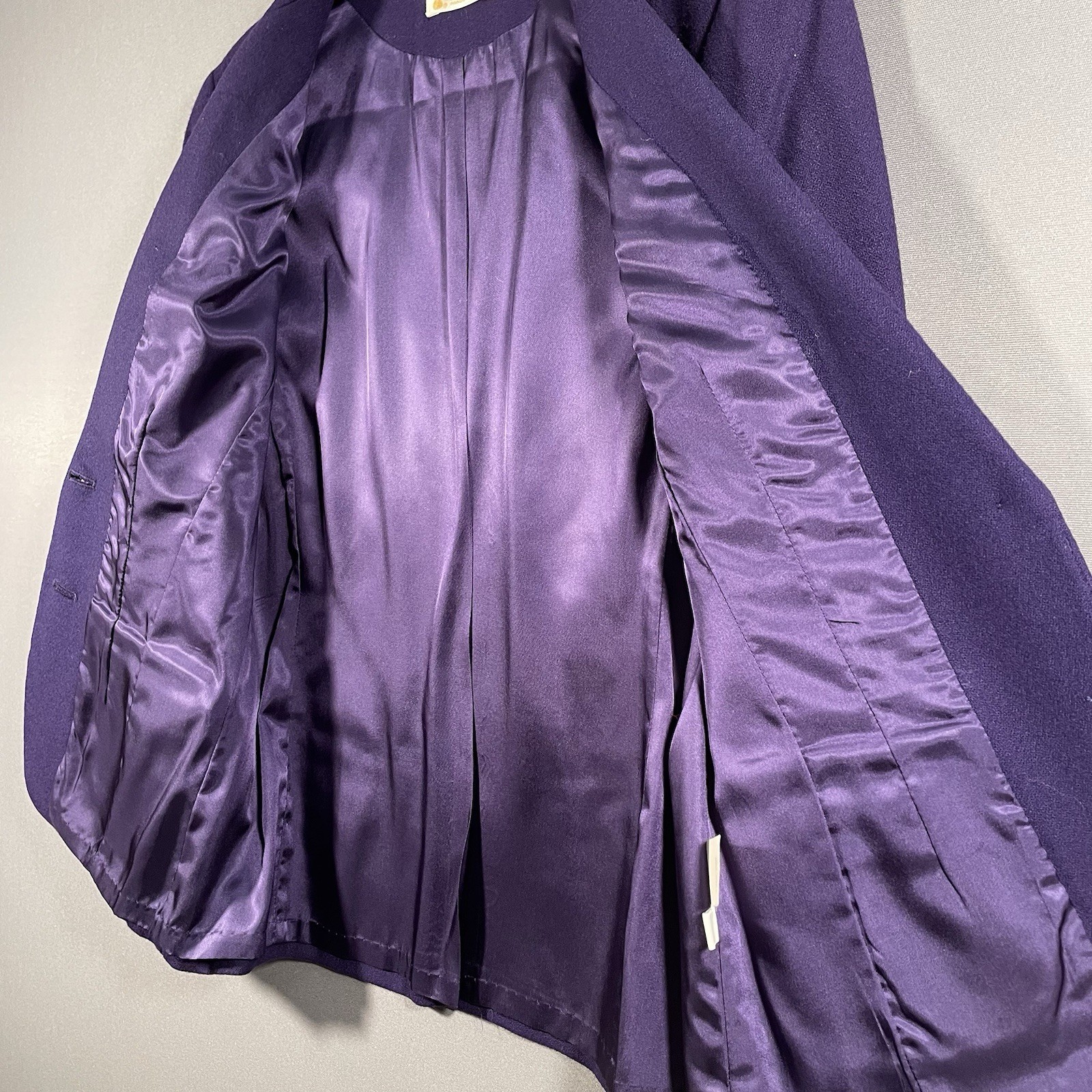 Vintage 1980’s Pendleton Wool Crepe Suit Skirt Blazer Purple USA Sz 8 *READ*