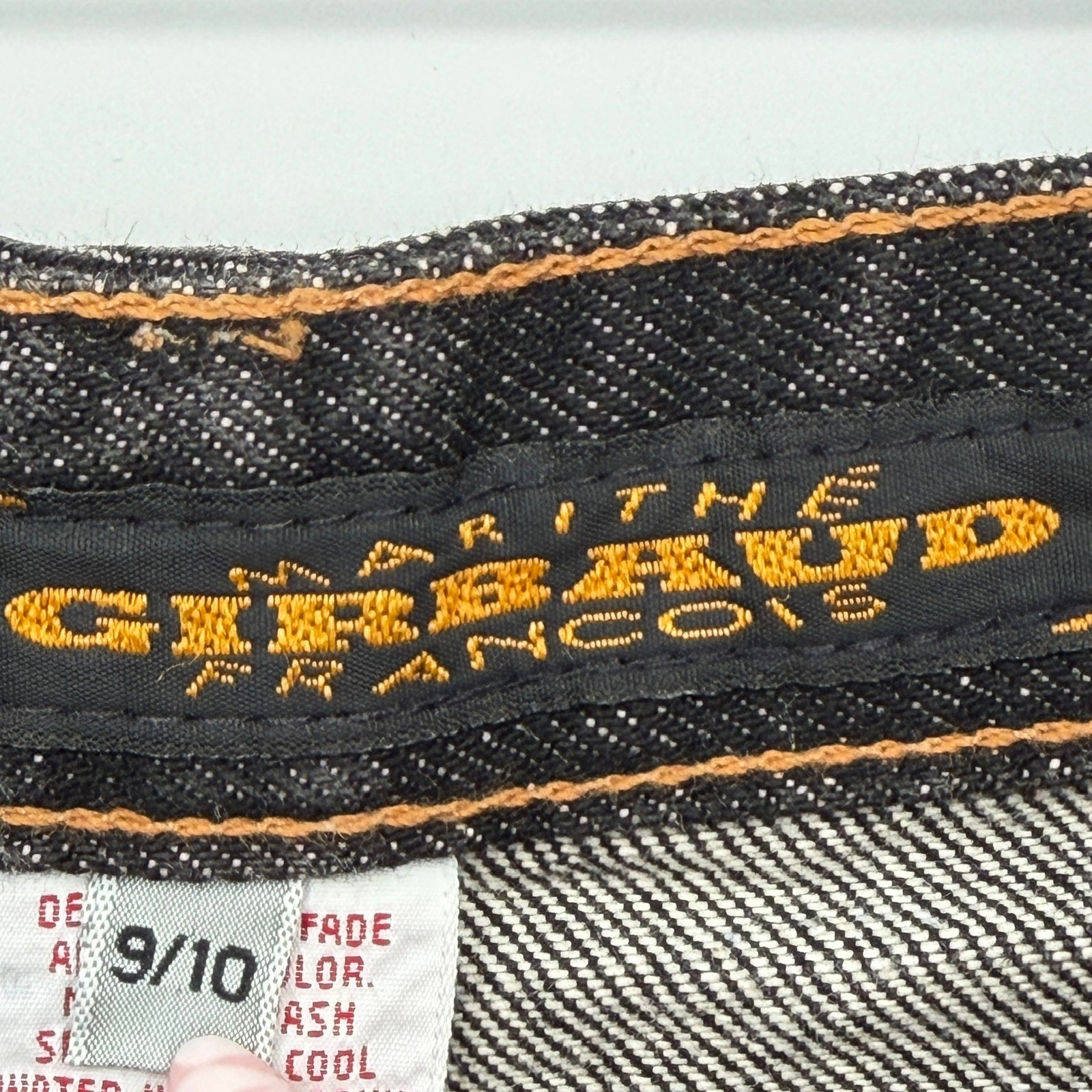 Vintage 90s Marithe Francois Girbaud Black Denim Skirt High Waist Size 9/10 USA