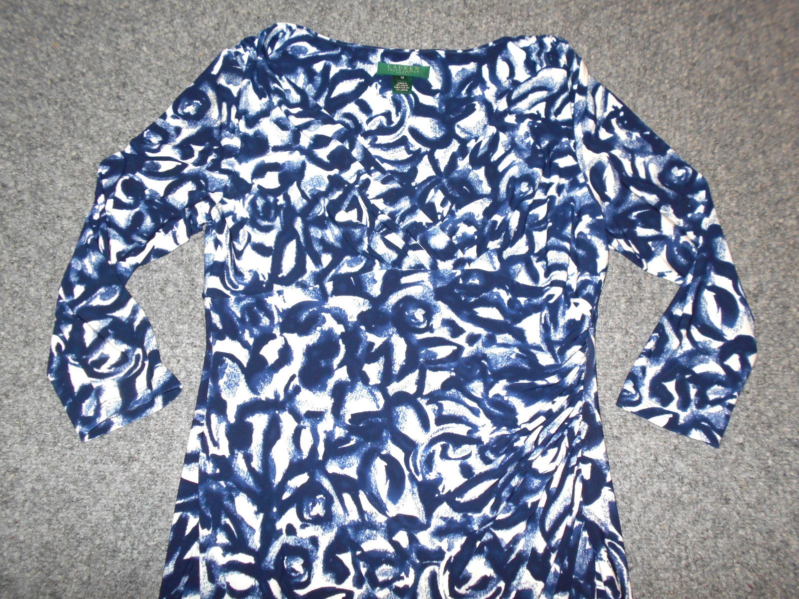 RALPH LAUREN VTG 90’S WOMENS USA 12 FLOWER PRINT POLY/ELASTANE BLEND DRESS