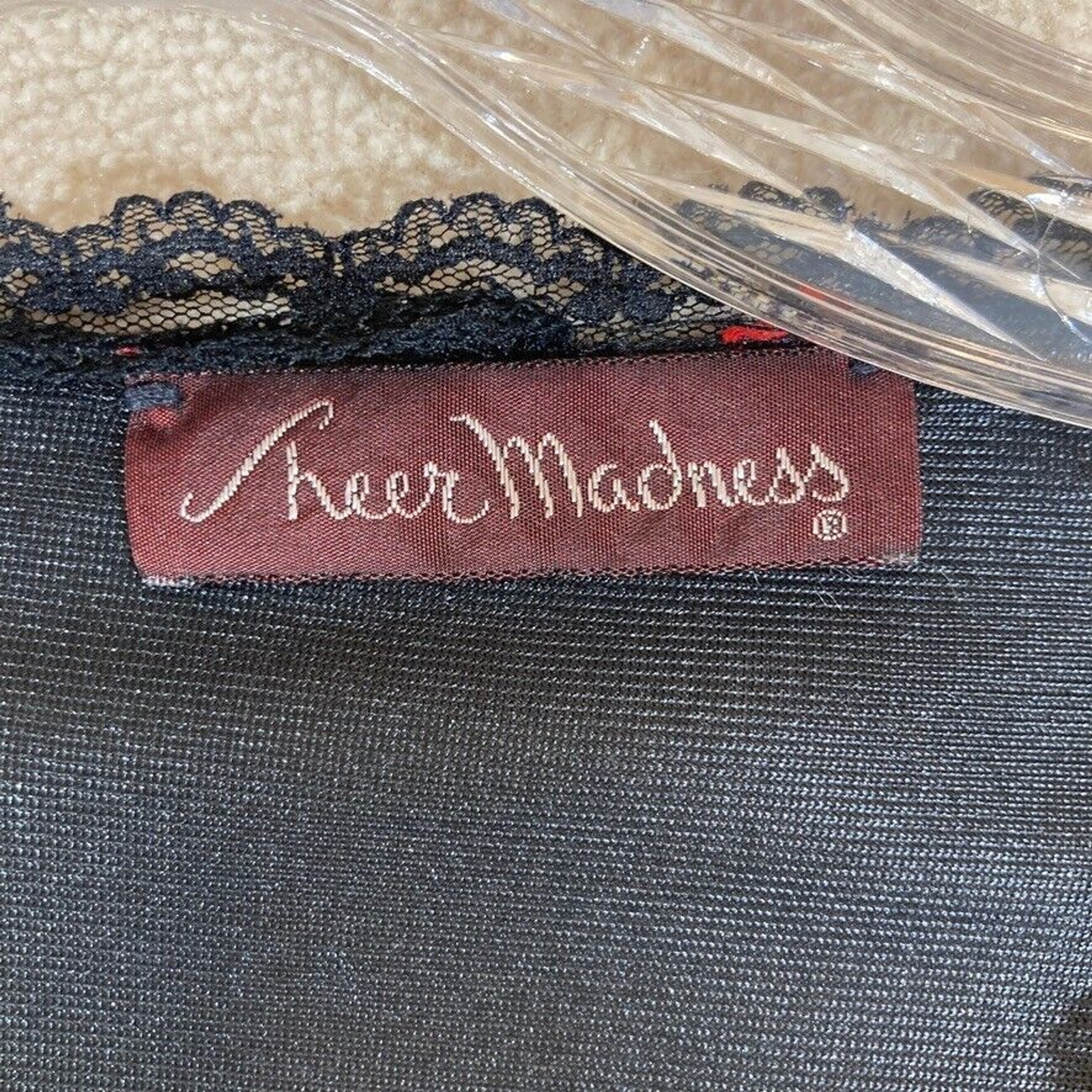 VTG Sheer Madness Dressing Robe Duster Gown S/M Black Wrap Romantic Sexy
