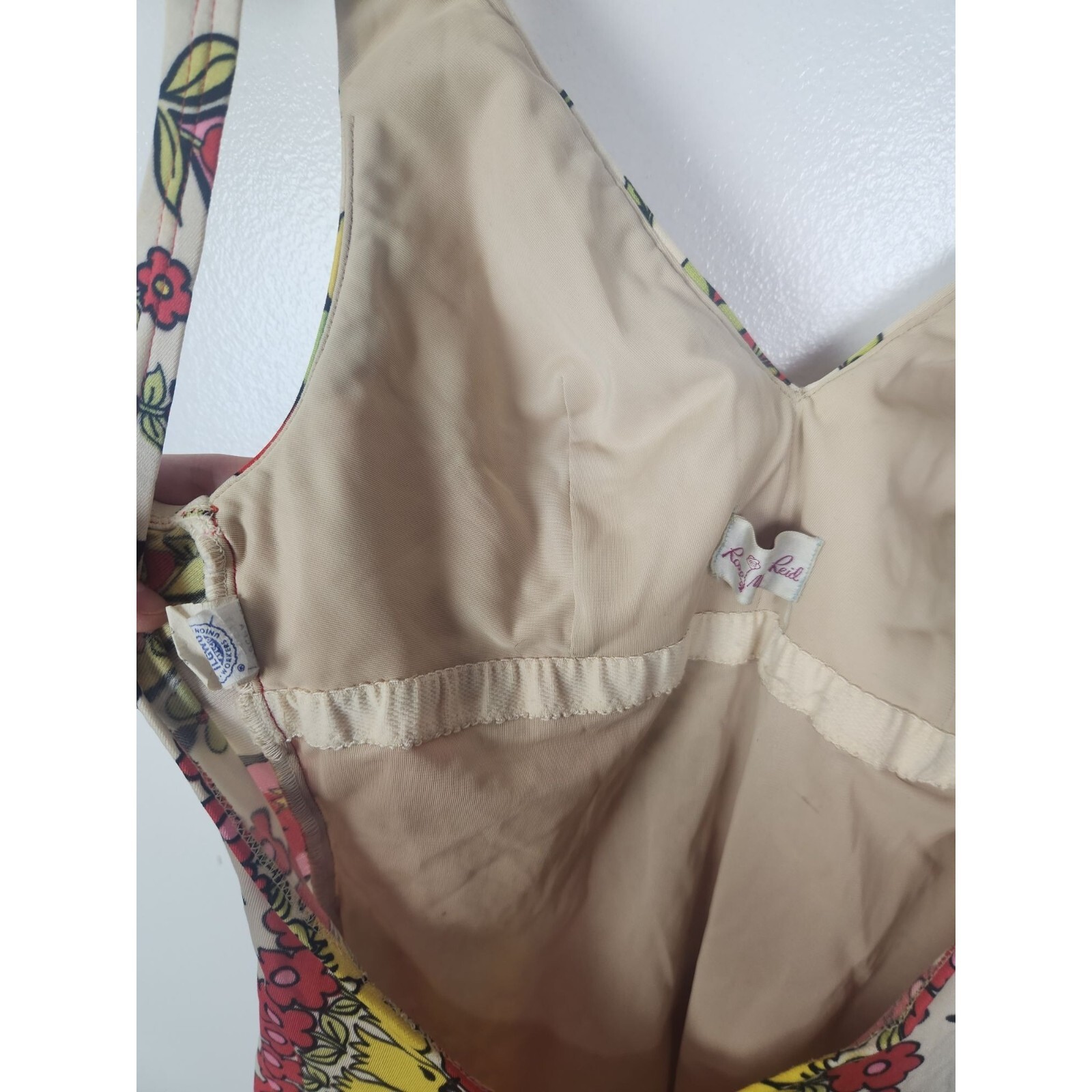 Vtg. 60’s Women’s Sz. S Rose Marie Reid Floral Retro One Piece Swimsuit