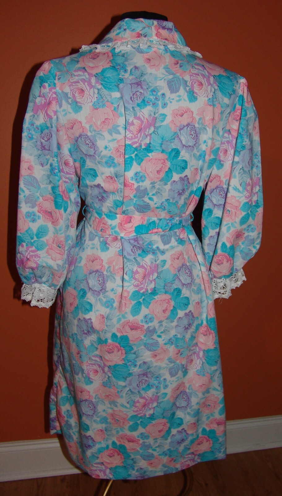 Apostrophe Sears Vtg Housecoat Bathrobe M 12 14 Womens Floral Robe Vtg Vintage