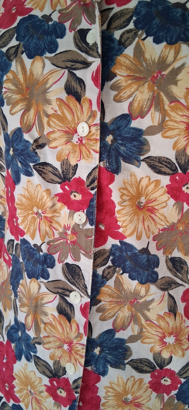 VTG Dockers 2Pc Pleated Skirt Button Up Top Floral Dress Outfit Size Small/XS