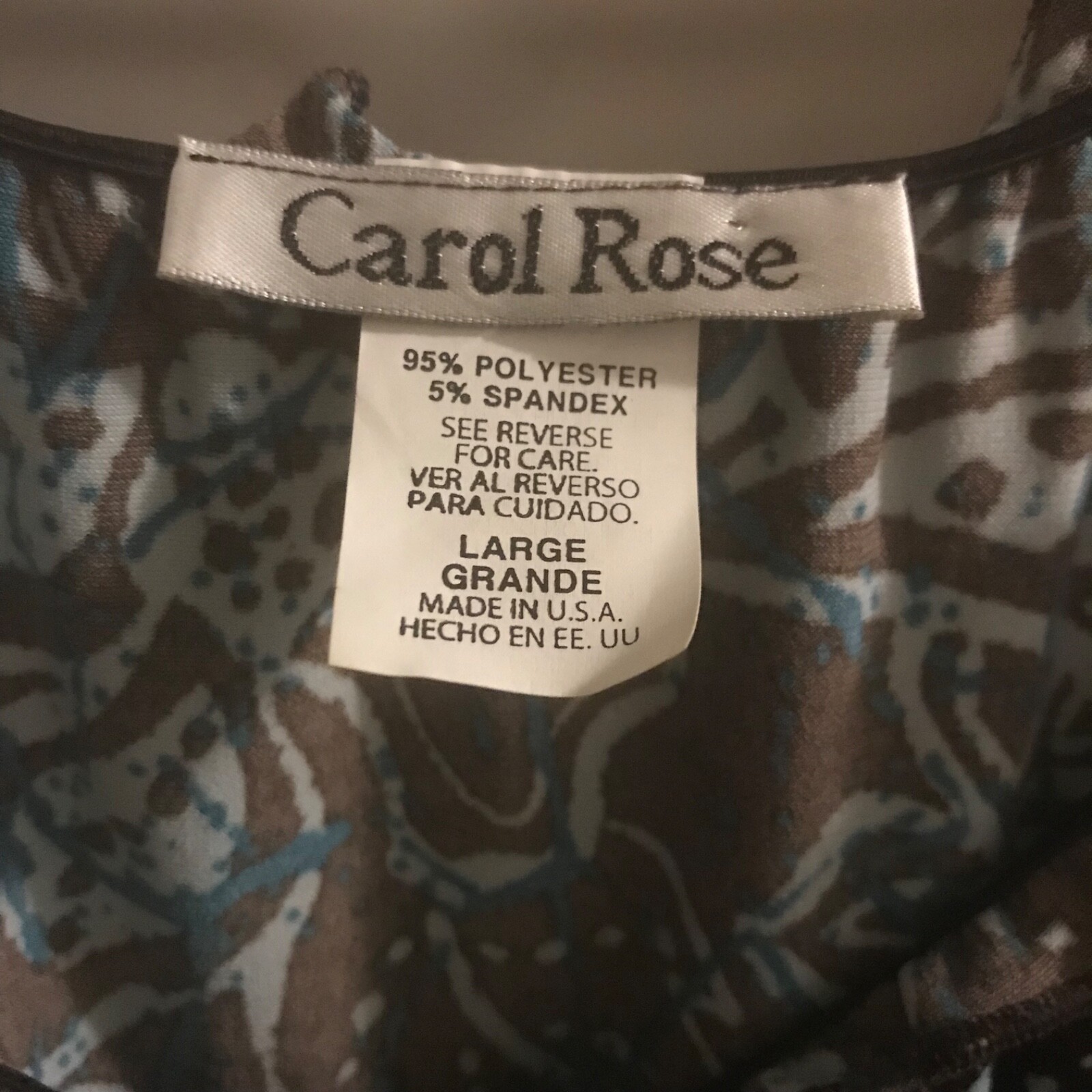 Vintage Carol Rose Brown and Teal Floral Milkmaid Top Y2k Whimsigoth Fairy