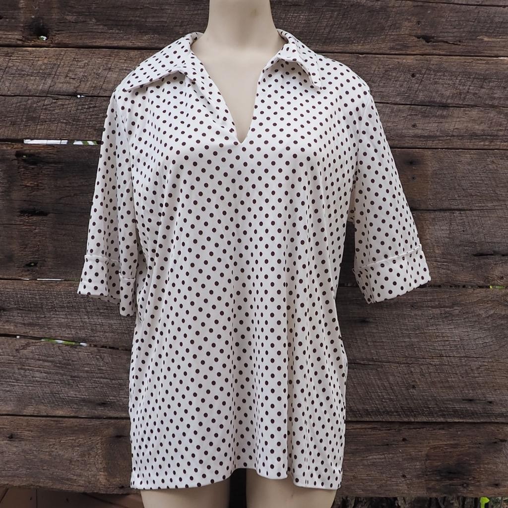 Penney’s Womens Polyester Blouse Shirt Size 20 1970’s