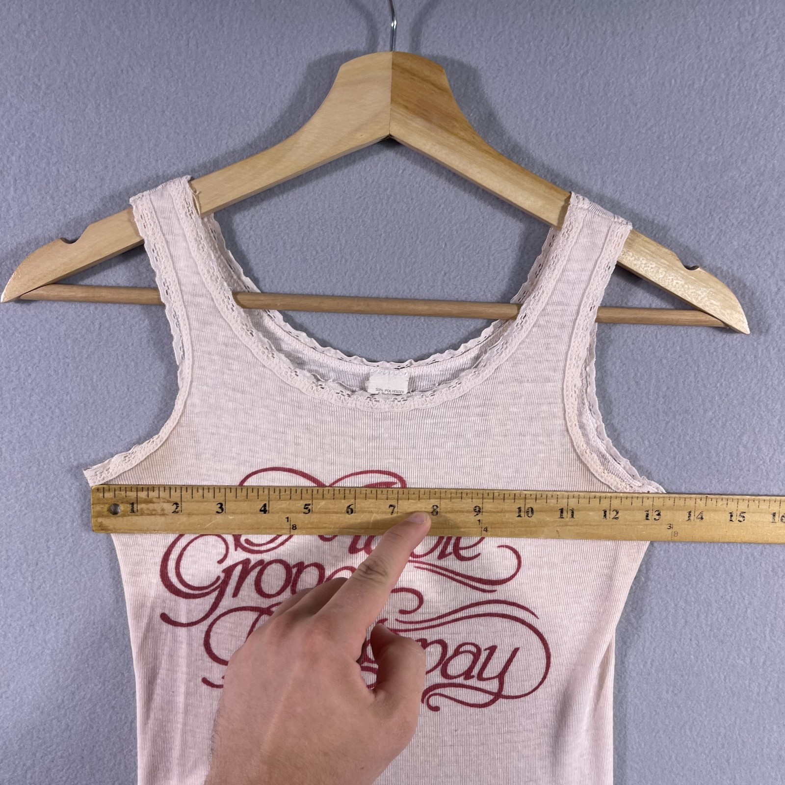 Vintage 80’s Maple Grove Dragway Tank Top Women’s Medium Lacey Racing USA Baby