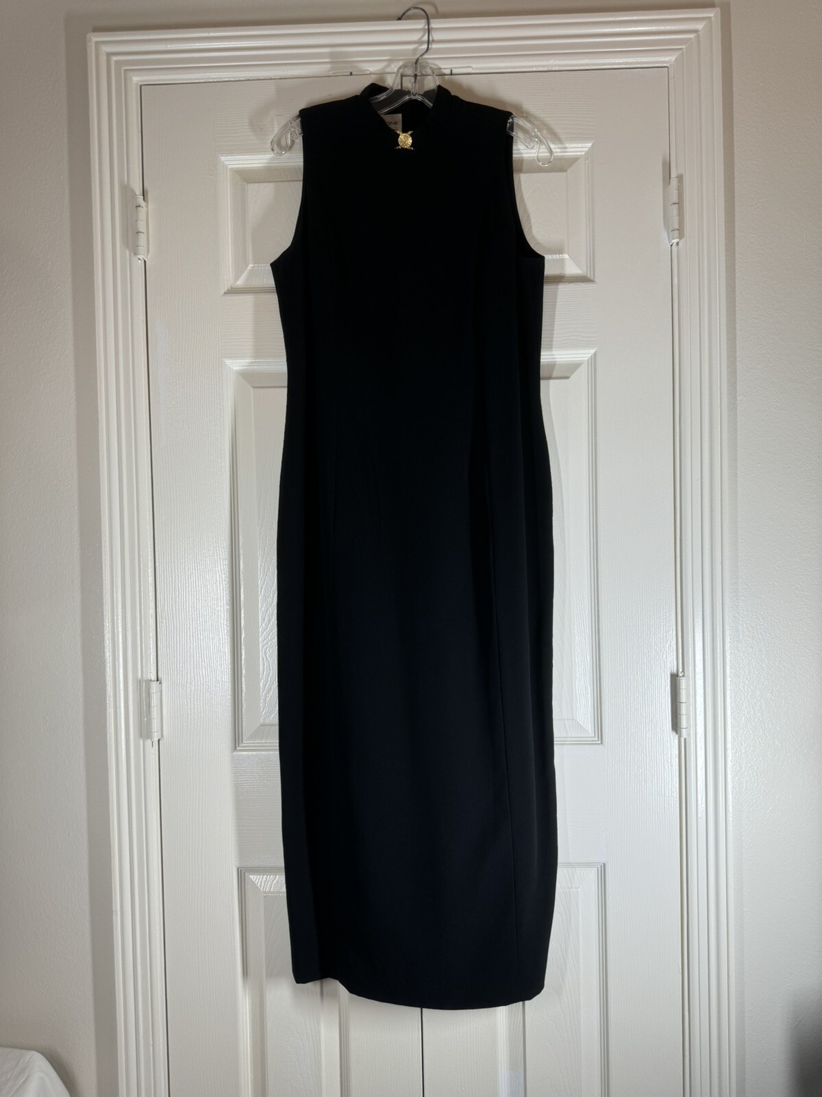 Vtg 90’s EVAN PICONE Black Maxi Cocktail Dress Size 12 with