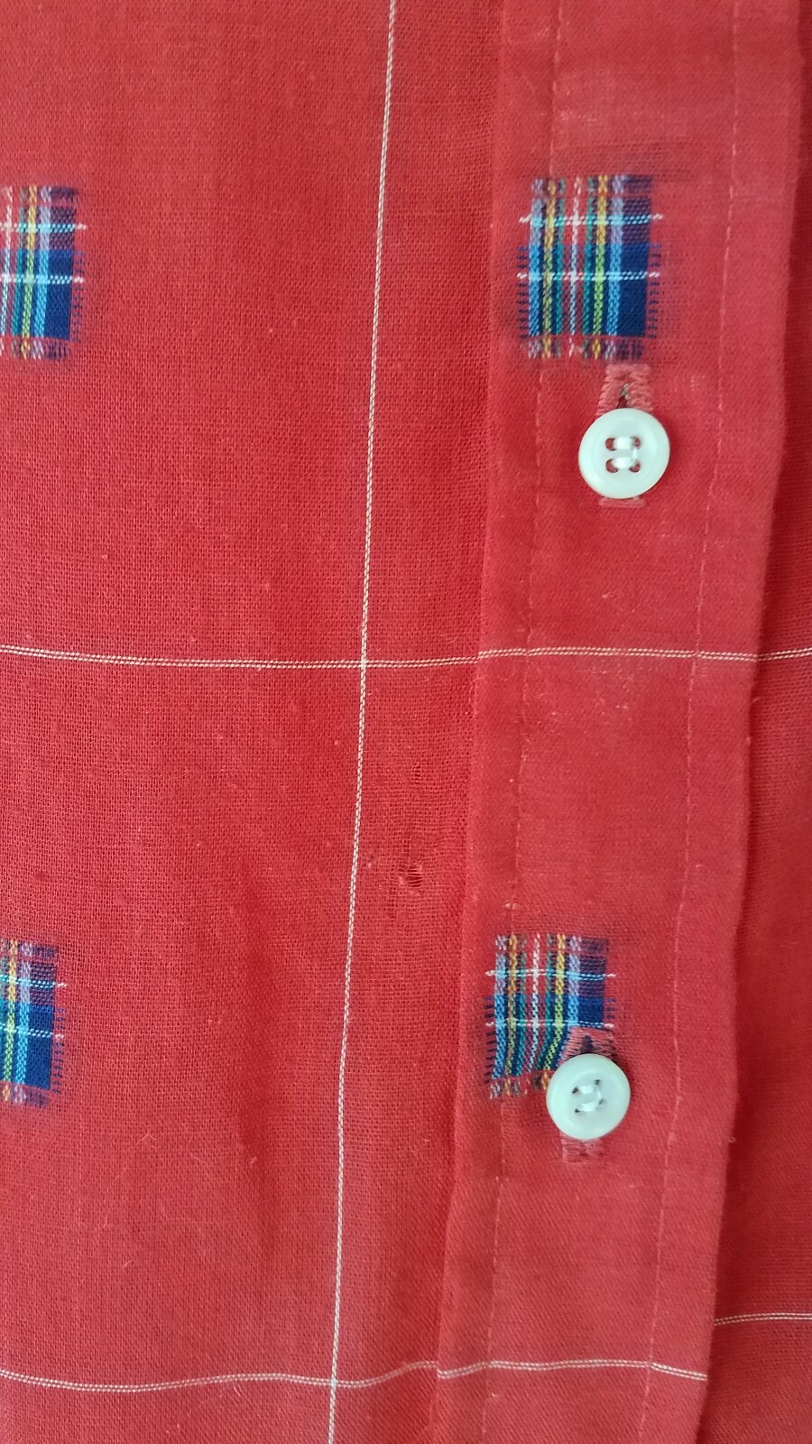 Vintage PANHANDLE SLIM Red Western Shirt Polycotton USA Size L