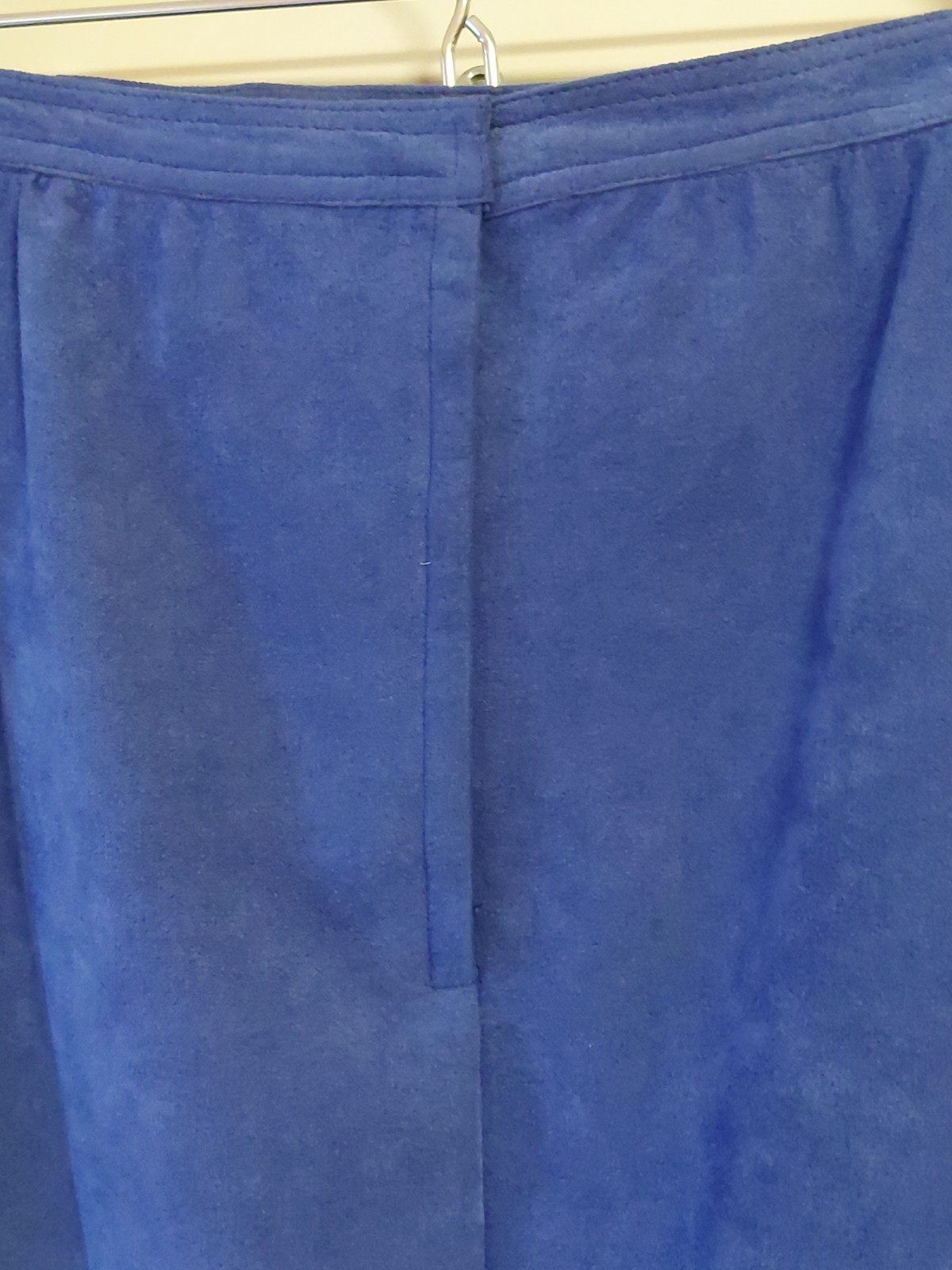 Vintage Nat Kaplan Couture Ultrasuede A-Line Skirt, Blue, Waist 37