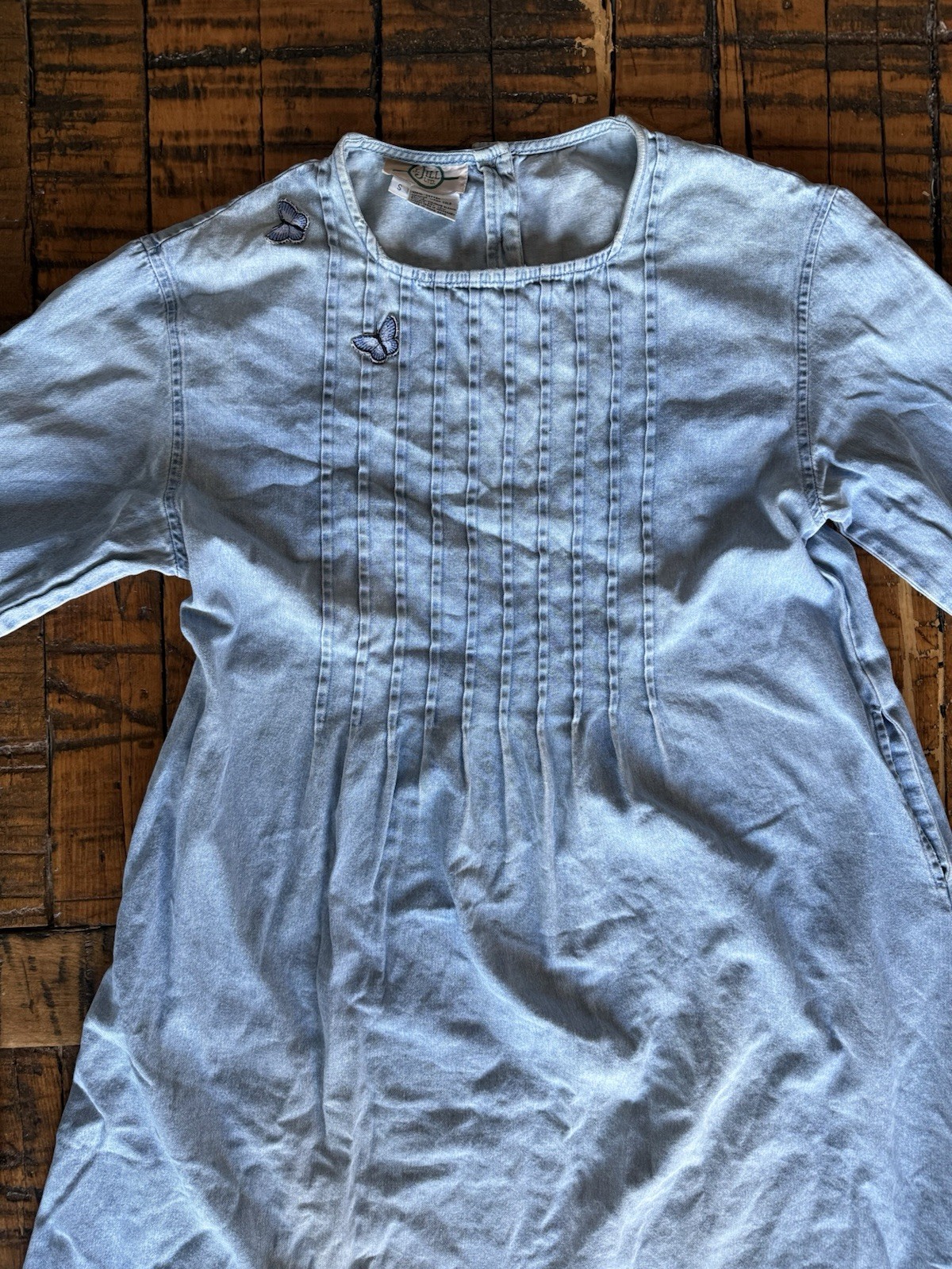 Expressions and J. Jill Ltd. 100% Cotton Pair (2) Vintage Denim Dresses 90 style