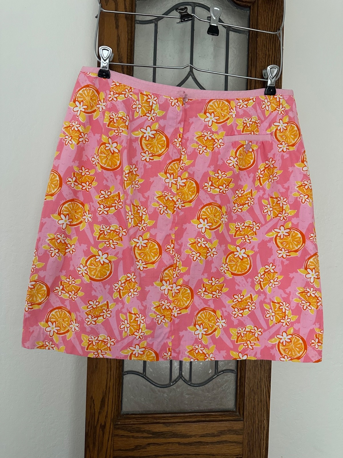 80’s Vintage Lily Pulitzer Orange Blossom Floral Skirt 12 SWEET!