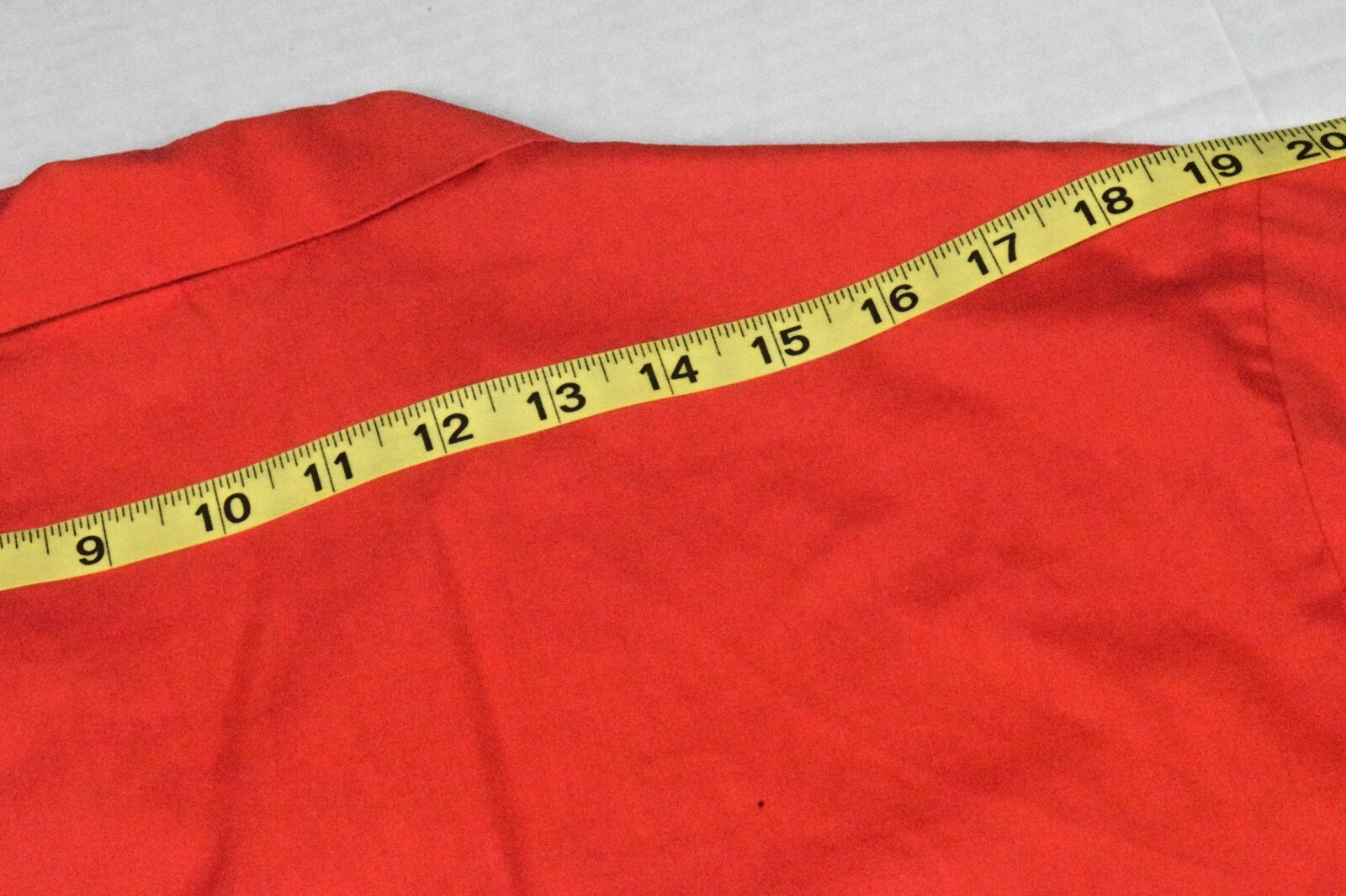 Vintage Work Shirt Fashion Seal Size L 70s Vibrant Red Collared Button Made USA