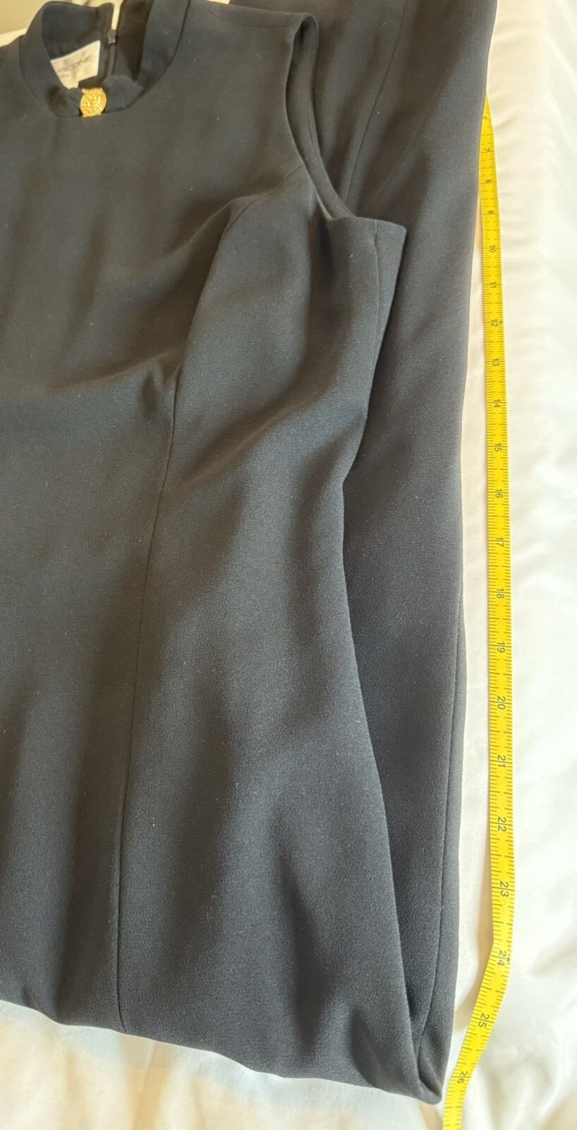 Vtg 90’s EVAN PICONE Black Maxi Cocktail Dress Size 12 with