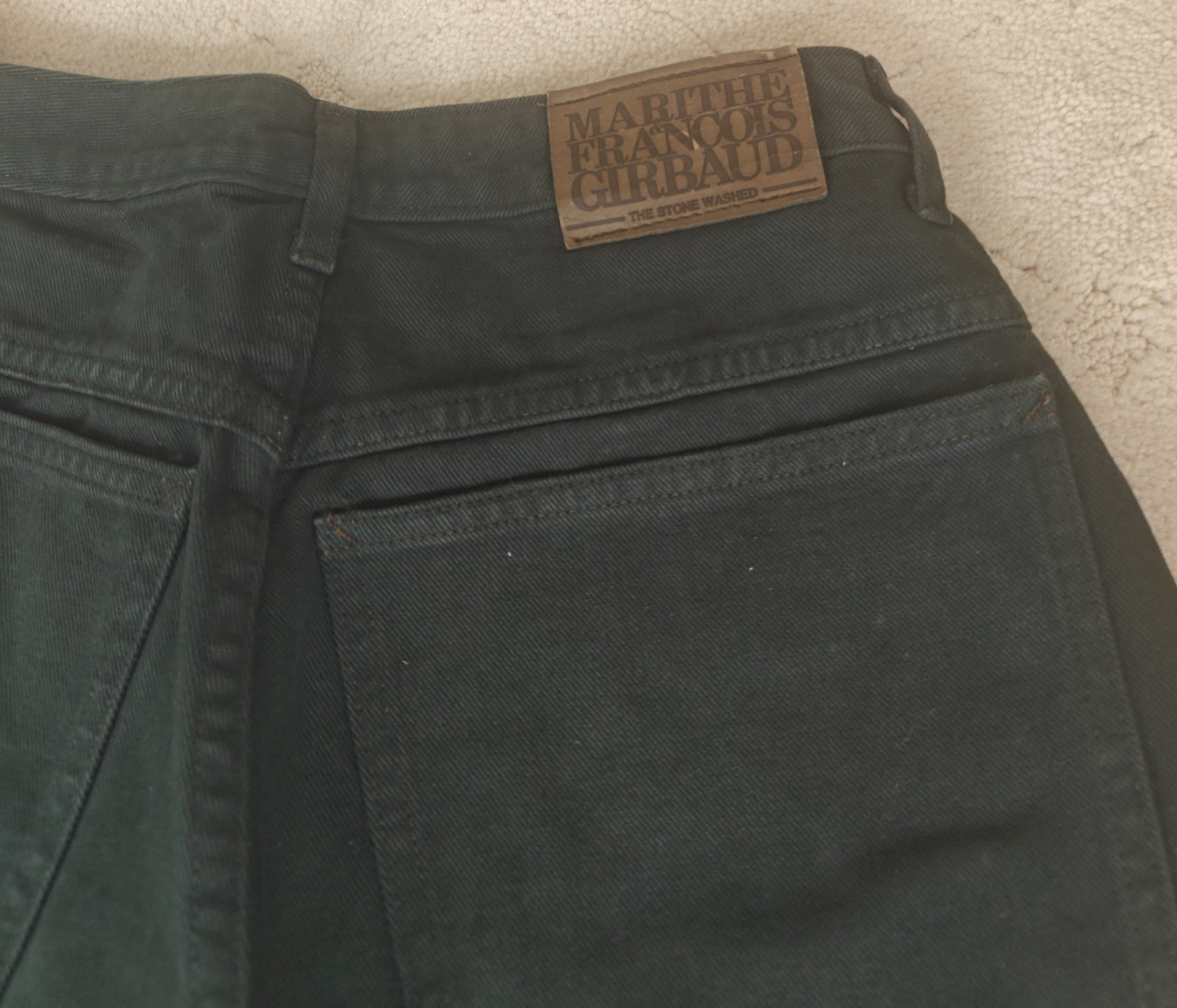 NEW TAGS MARITHE FRANCOIS GIRBAUD PINE GREEN VTG 1990s 7/8 Skinny Cowboy Jeans