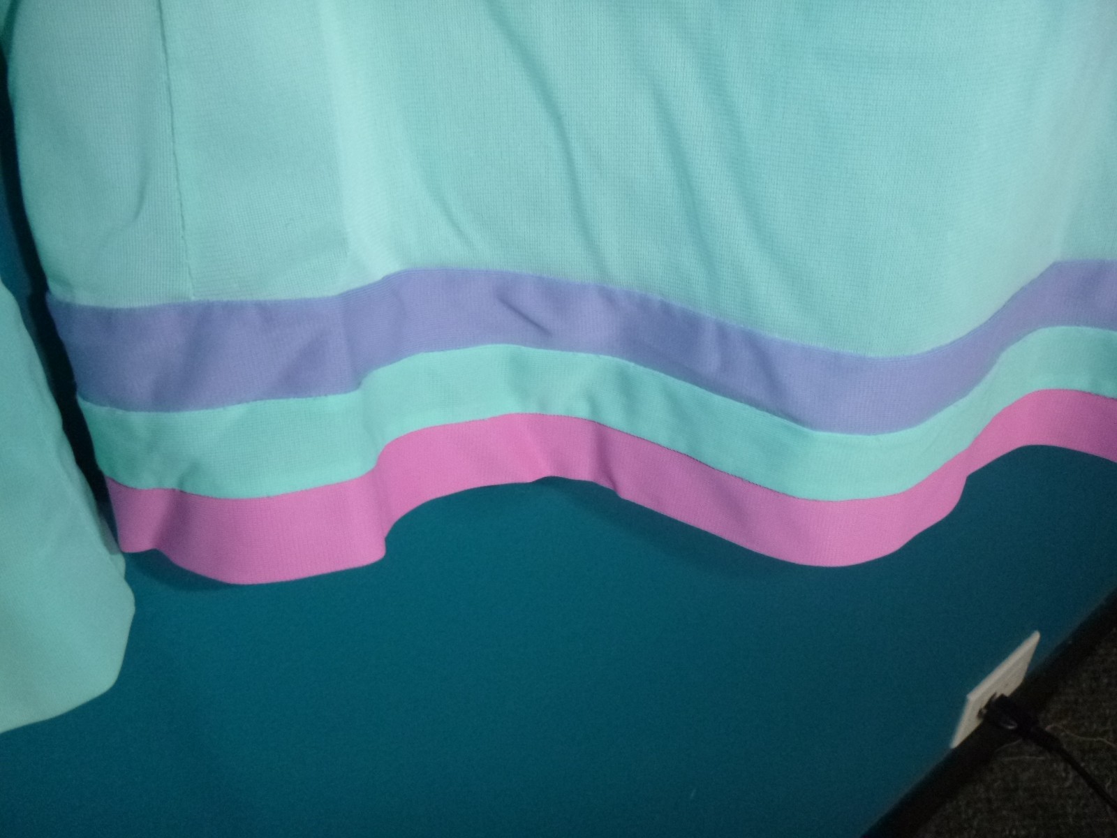 Vtg 60s Gossard Artemis Peignoir Set Nightie & Robe Aqua Pink Lilac Sz S