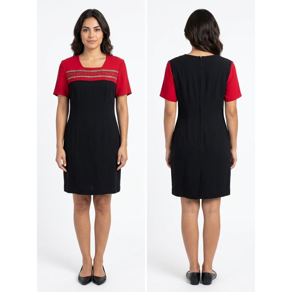 Vintage Betsy’s Things Made in USA Embroidered Shift Dress Women Size 11/12