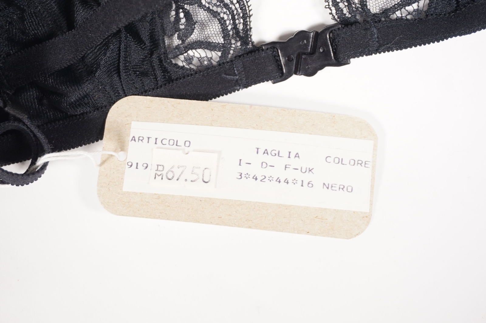 True Vintage Marvel Italy Sexy Front Closure Women’s Bra Nero Size 42 w/ Original Box