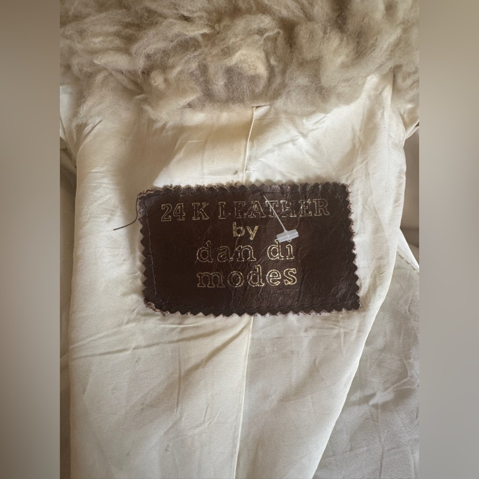 70s Vintage Leather Jacket with Shearling Trim