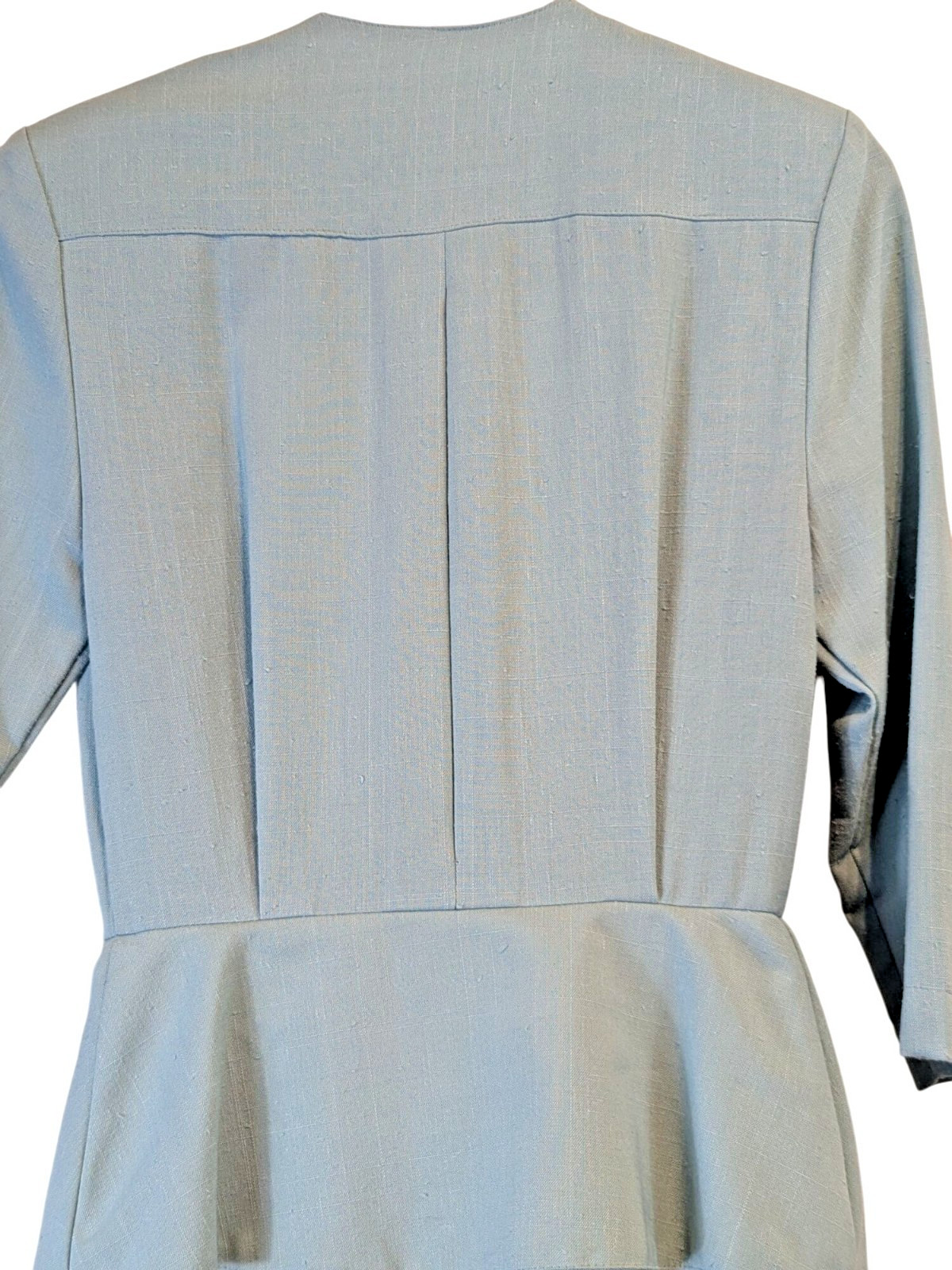 Vintage Laura Henson Women Dress Suit Size 6 Green Pleated Skirt Shoulder Pads