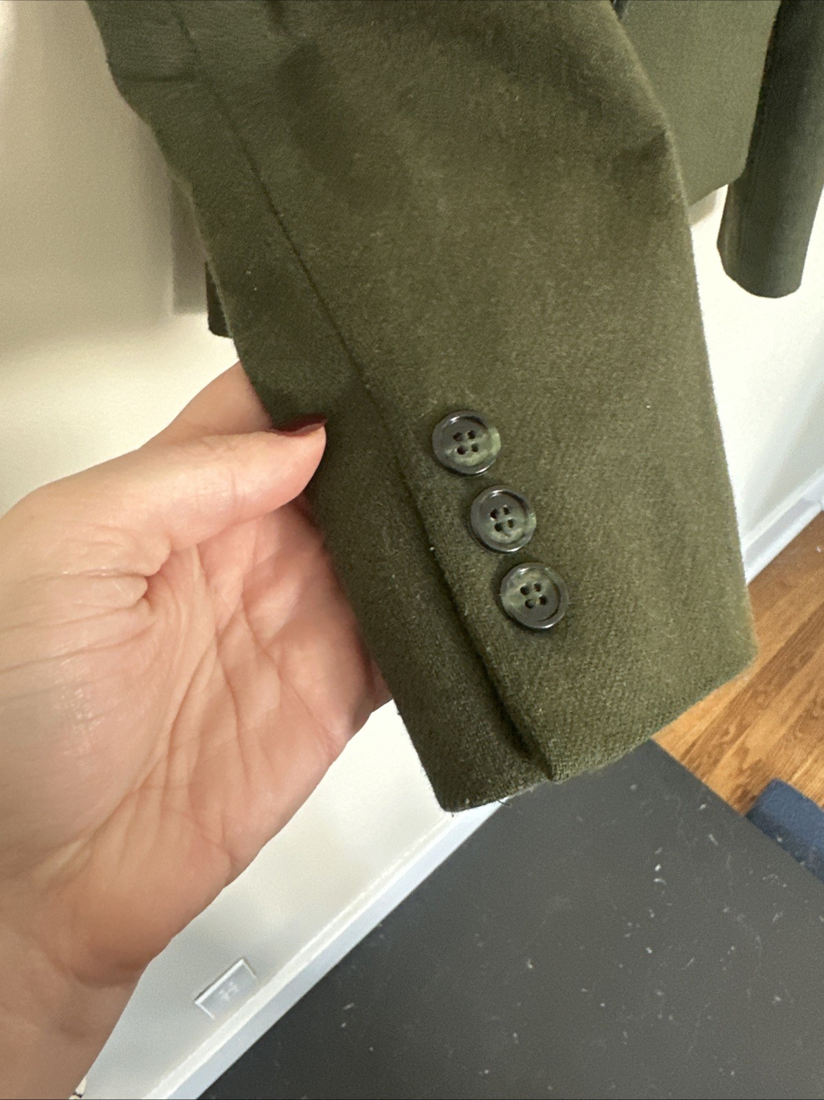 VTG Adolfo Esprit Women’s Wool Military Jacket Size 4 Green Riding Hunting
