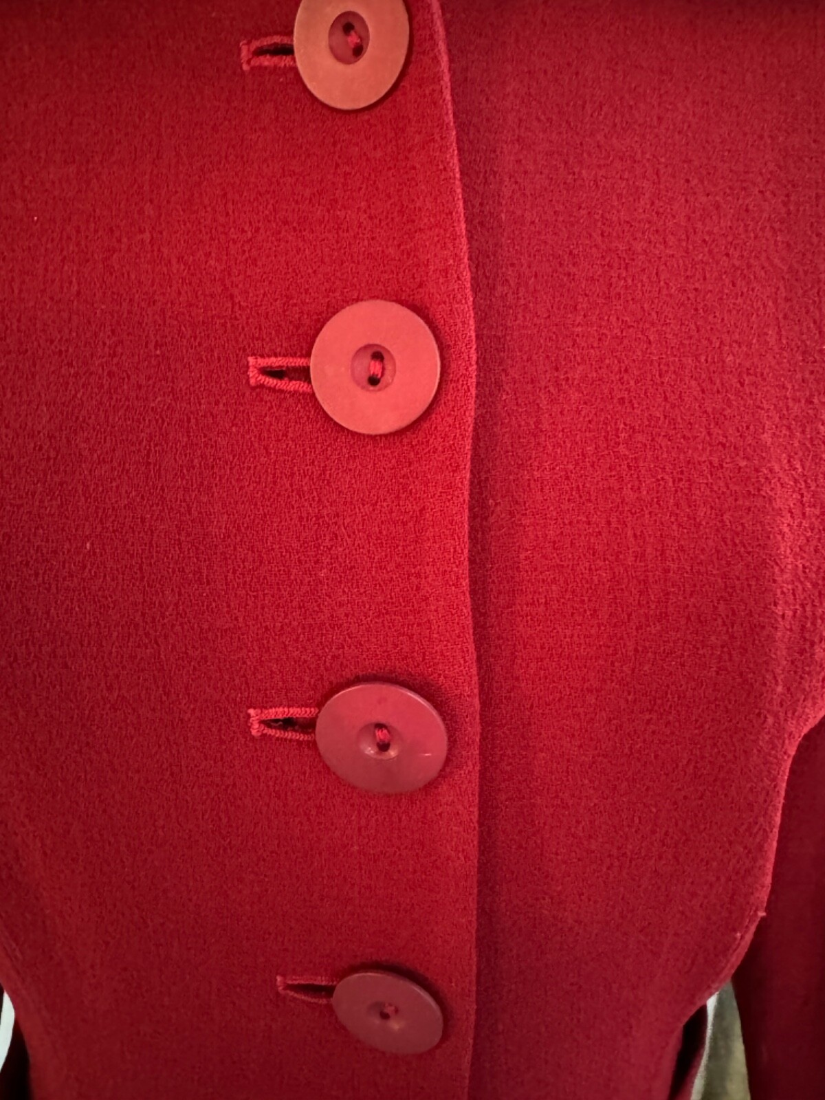 Donna Karan New York Vintage Dark Red Fitted Blazer
