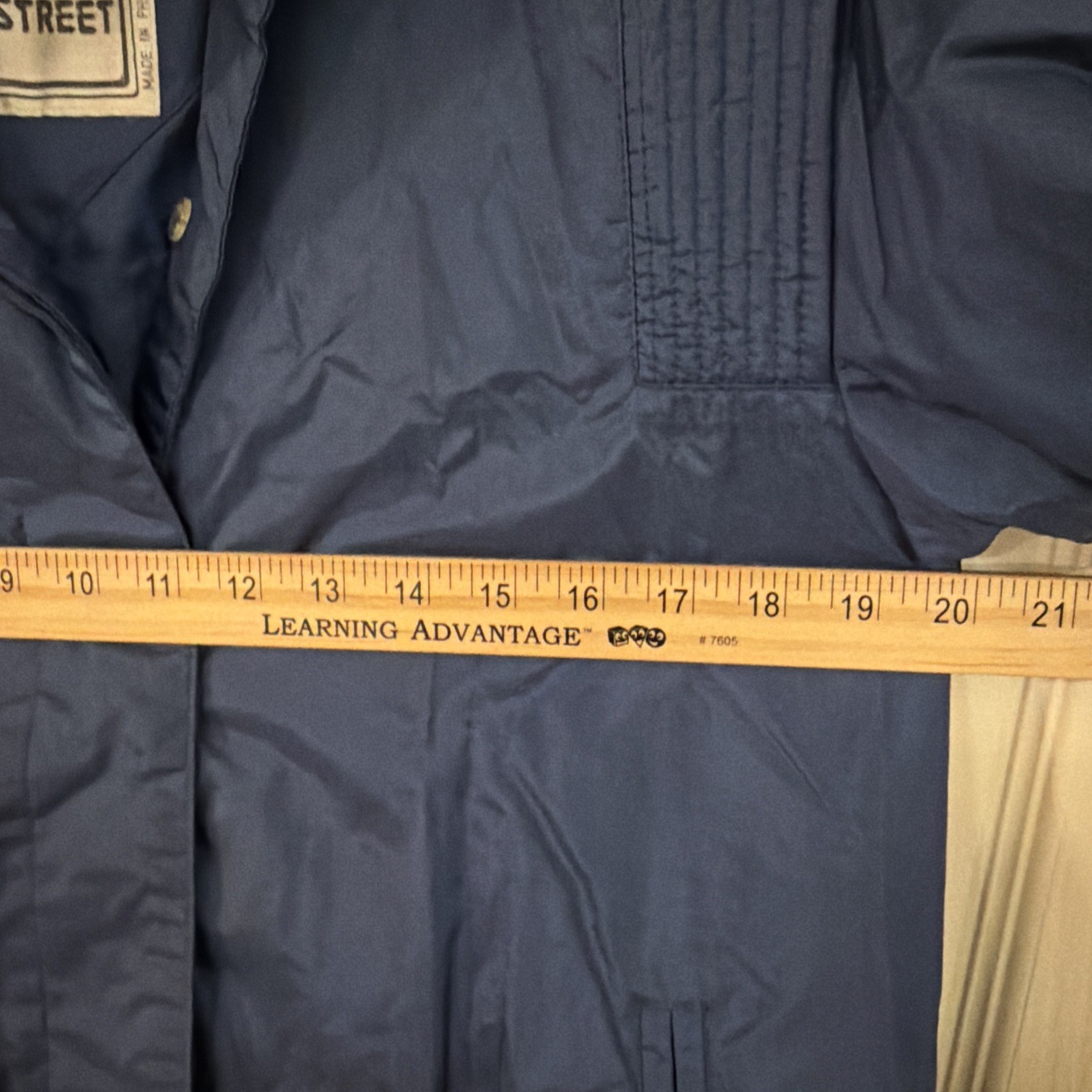 VINTAGE 70’s Navy Trench Rain Coat Fleet Street MAXI Coat – Size 8