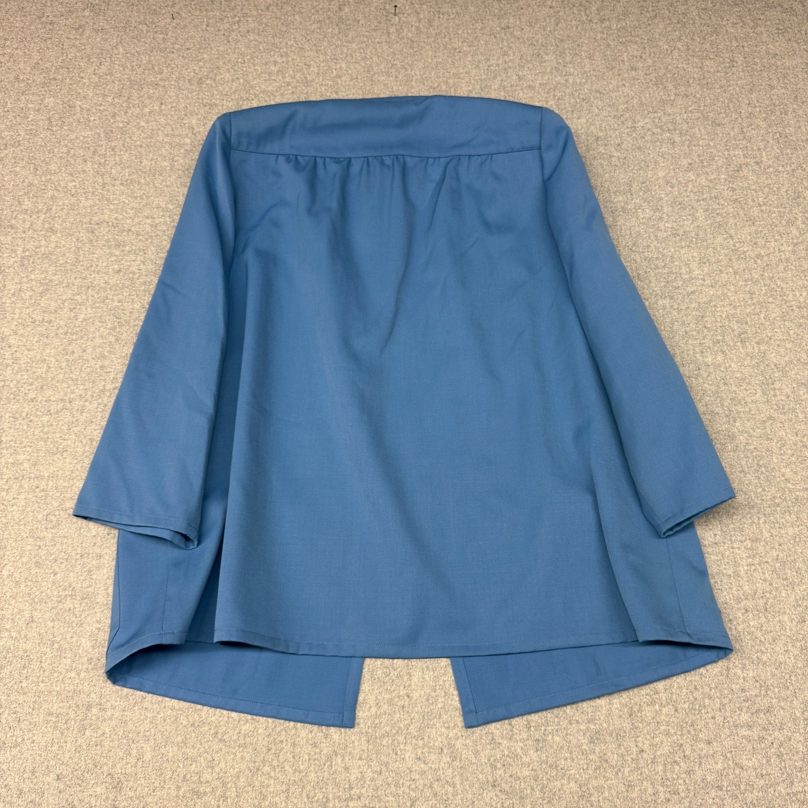 Vintage Blue Pant Suit Set Jacket & Trousers Gold Crest Buttons Professional 2PC