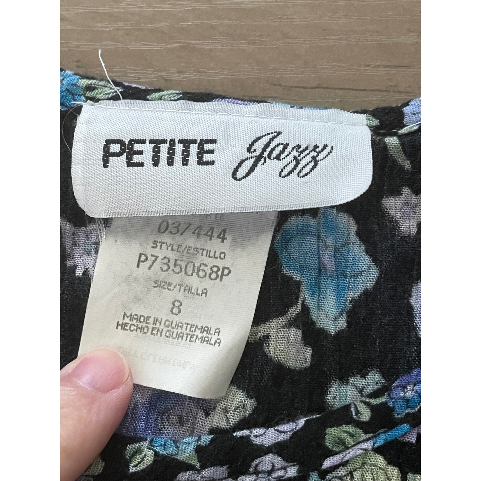 Petite Jazz Floral Maxi Dress 8 Black Purple Blue Vintage 90s Grunge Cottagecore