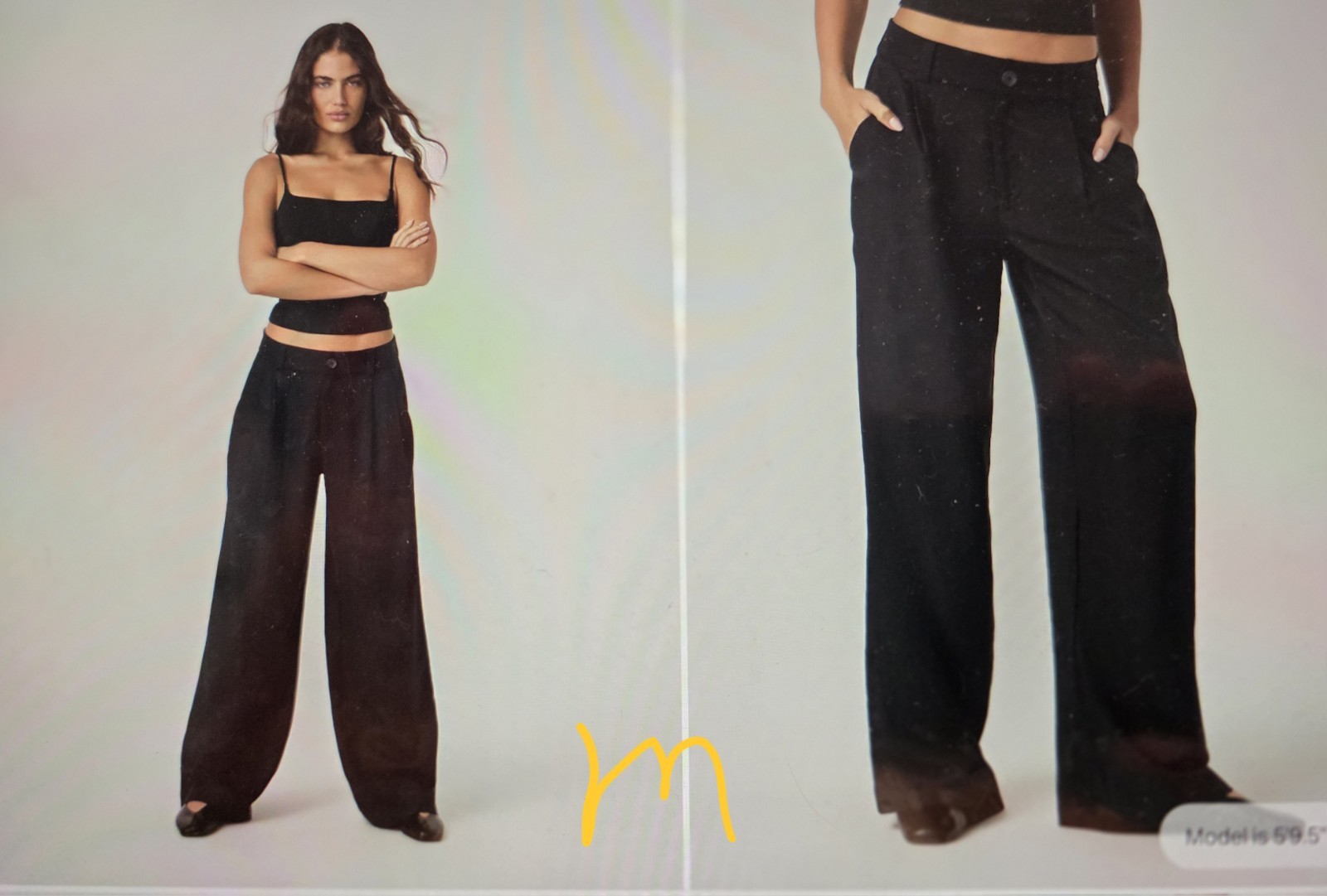 Vuori Trestles Twill Wideleg Pant Black Trouser Sm #VW4196 $148 NWT