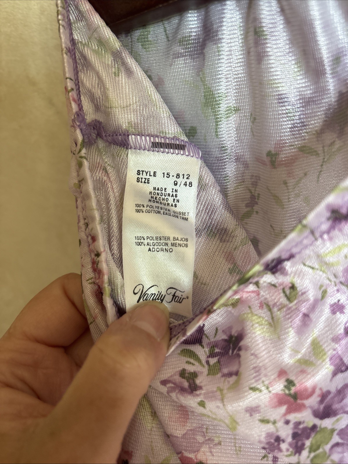 vtg Vanity Fair purple Panties 15812 Brief Floral Granny sissy panties NWT 9