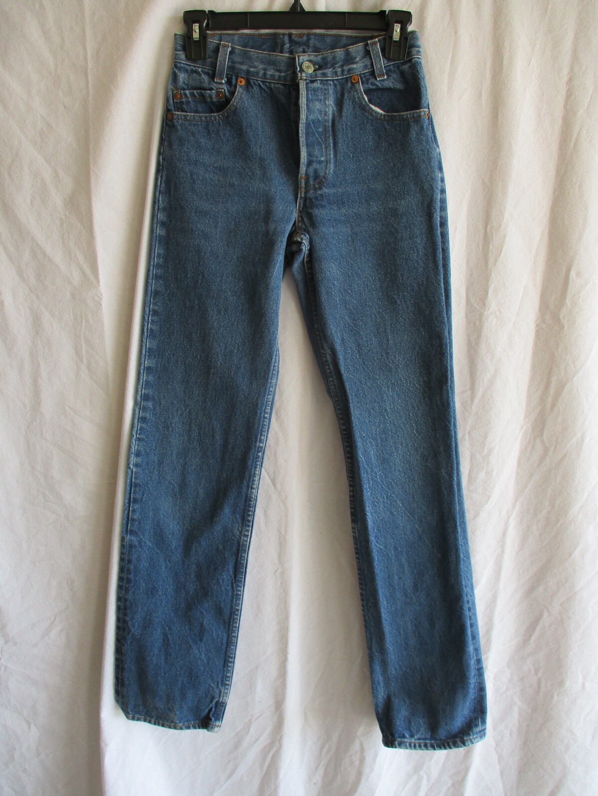 Vintage Levis 701 Student 26×32 High Waist Button Fly Medium Wash