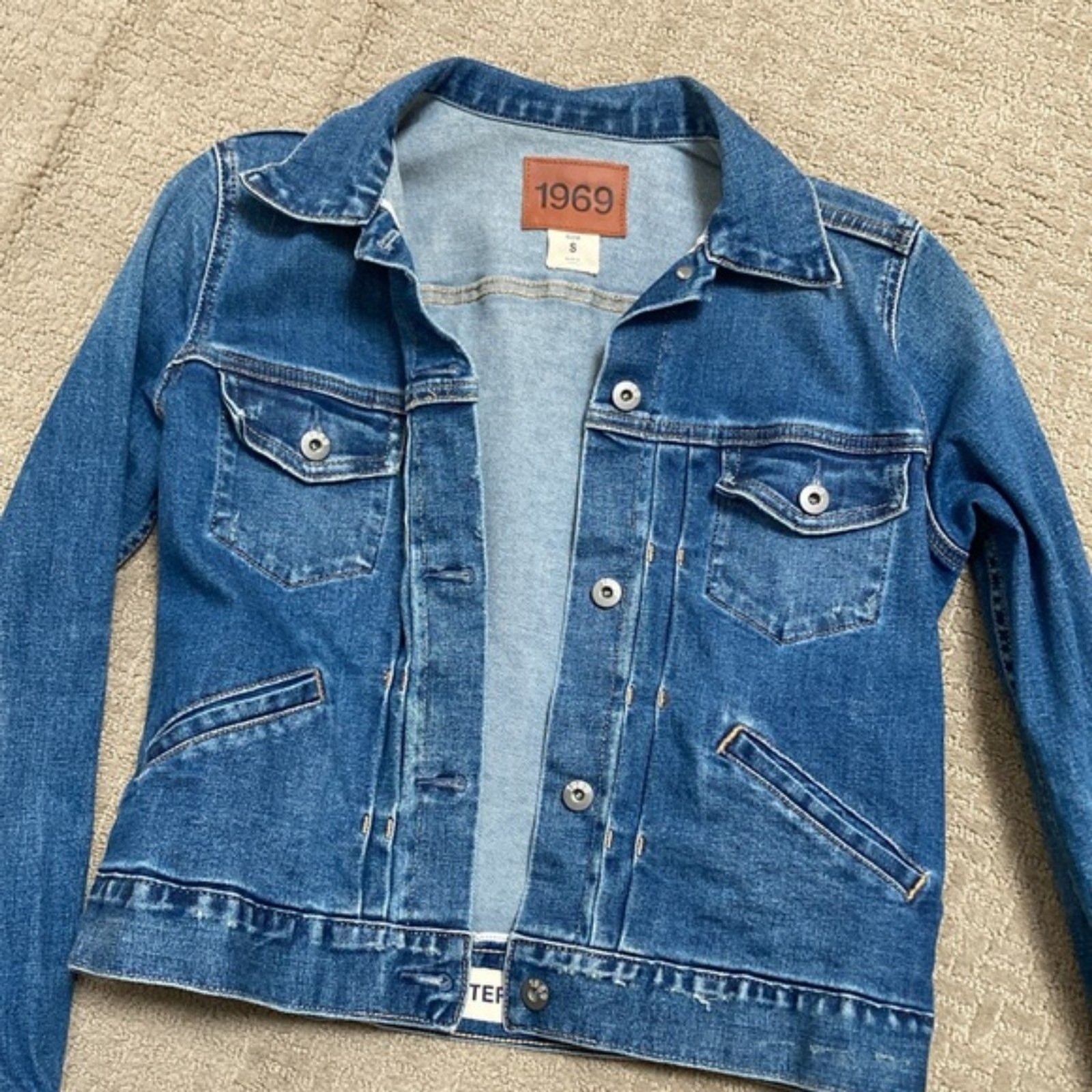 Gap 1969 Womens Denim Jacket S Small Japanese Selvedge Western Blue Jean USA