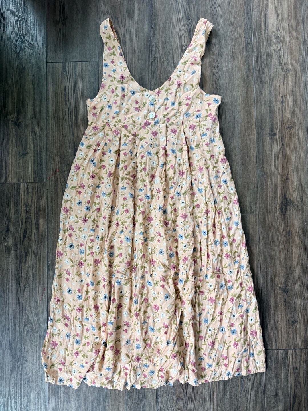 Vintage 90s Compagnie Internationale Express Floral Rayon Sleeveless Maxi Dress