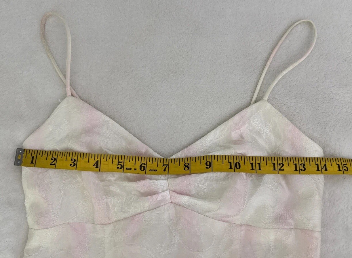Vintage 80s Zum Zum Prom Dress SZ 3 Light Pink Tulle Spaghetti Strap Corset Back