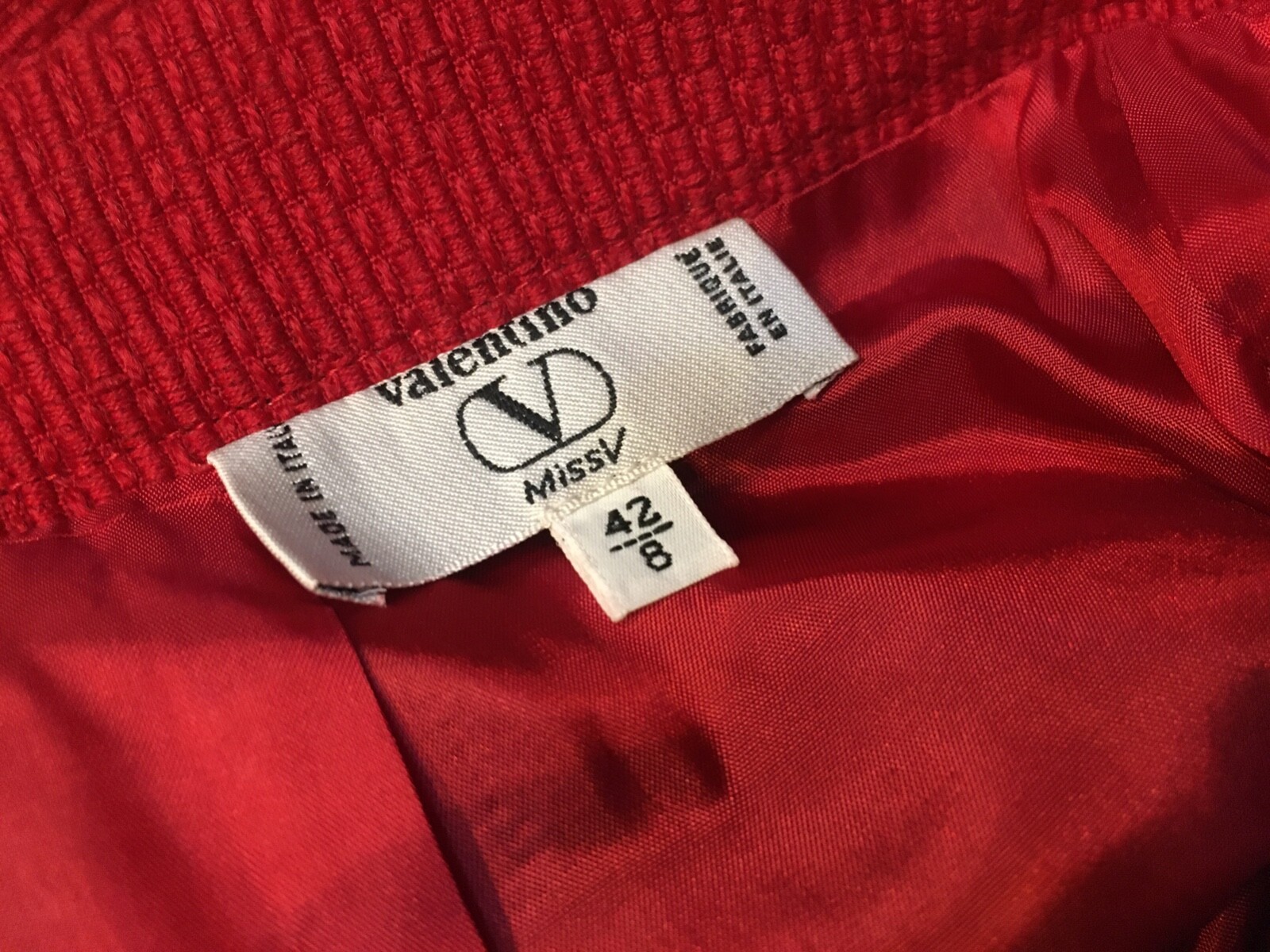 VALENTINO MISS V COM.TO WOMENS VINTAGE WOOL SILK SKIRT JACKET SIZE 42 C. 7546 ITALY