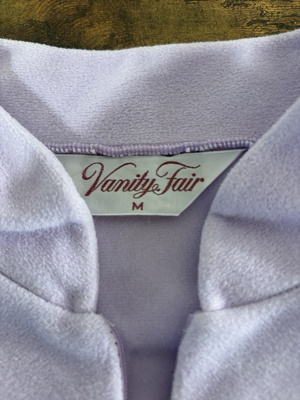 Housecoat Nap Dress Vanity Fair Vintage Velour Bathrobe Purple 60s 70s Sz M