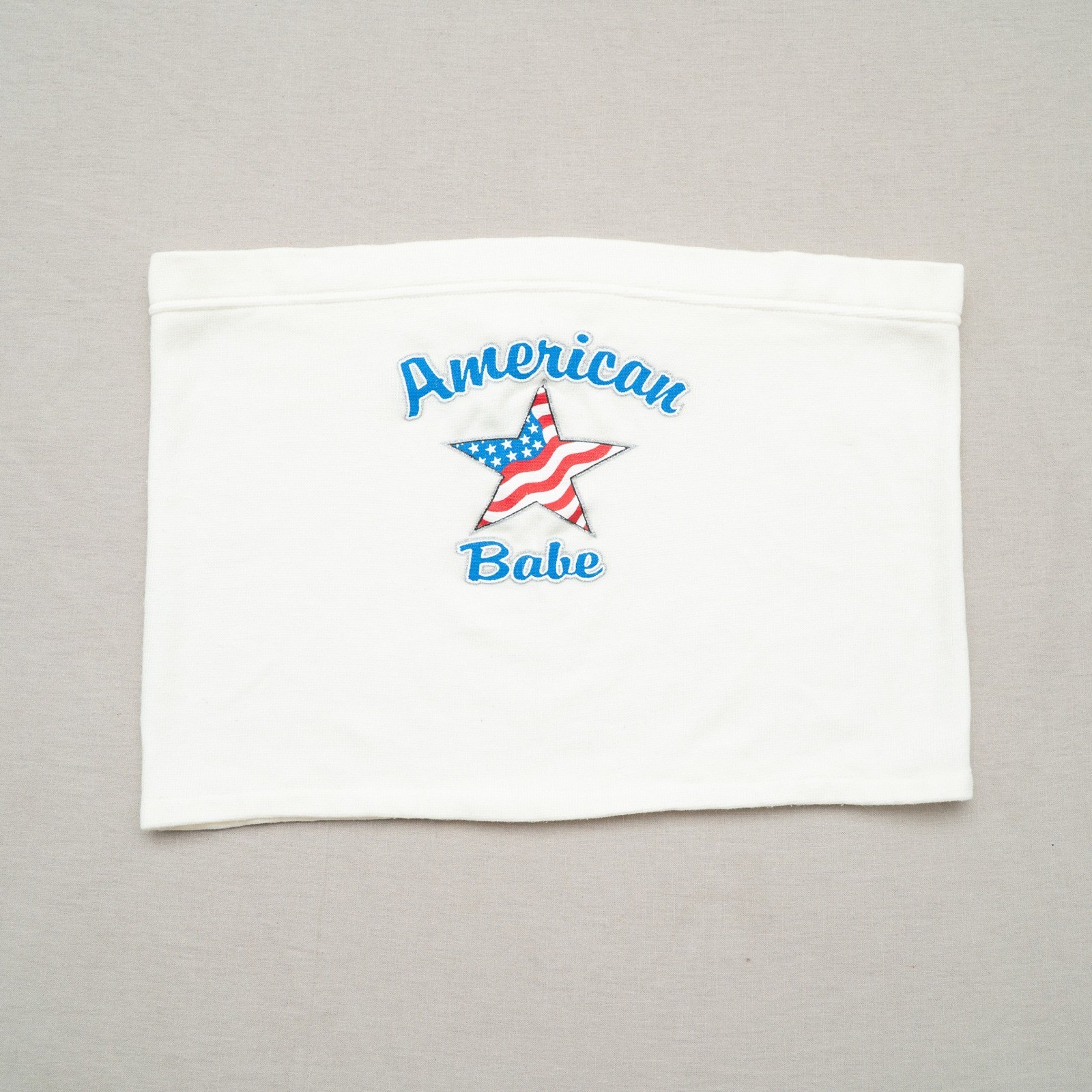 Vintage Y2k 2000s Tube Top American Babe American Flag Star No Boundaries