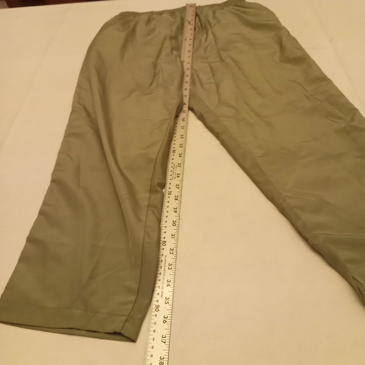 Out Brook Silk Green Pants Hip Hop Track Suit Pants SZ L Vintage 80s Style